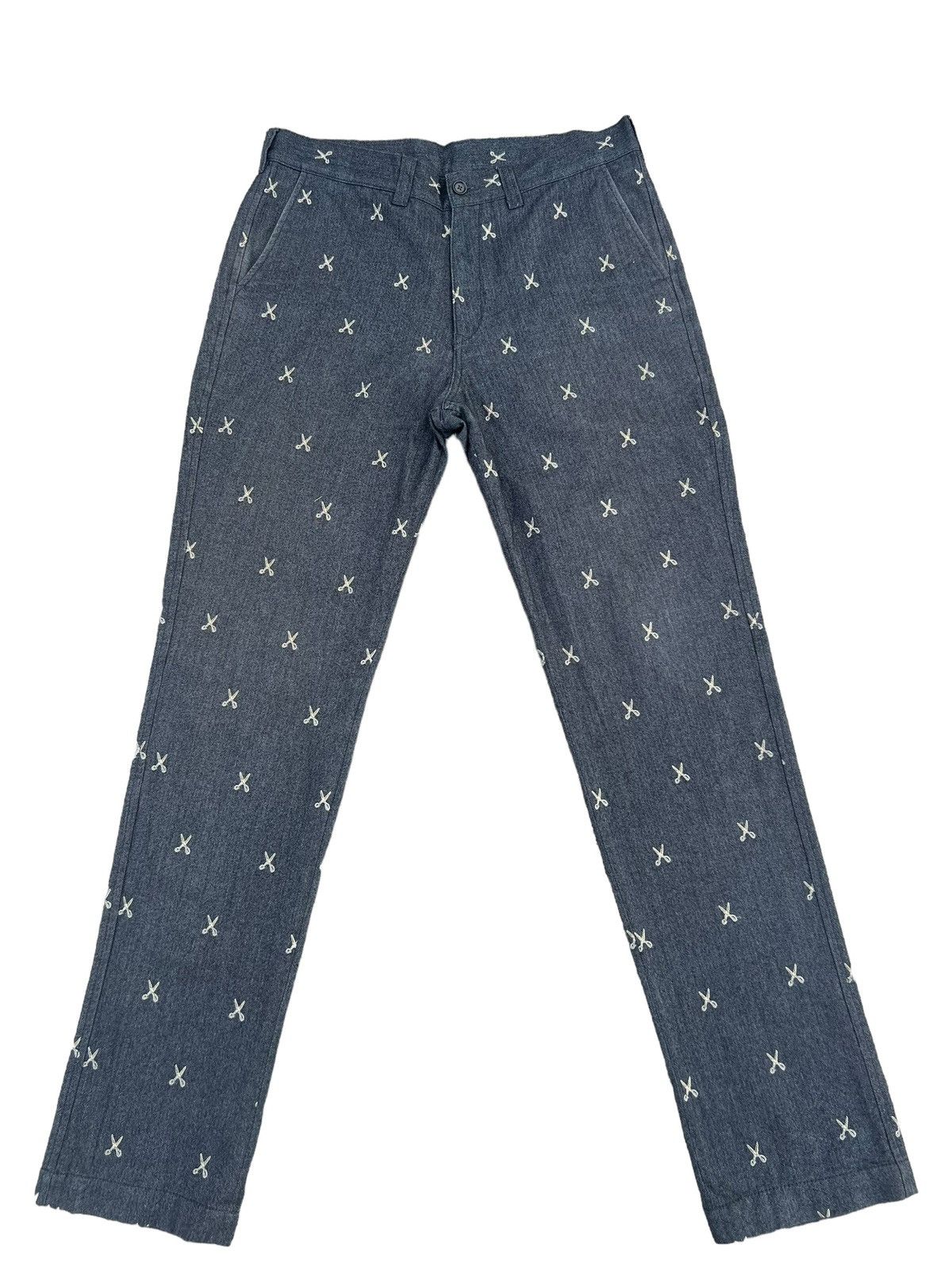 ABAHOUSE × Hysteric Glamour × Japanese Brand ABAHOUSE Japan Atomic Embroidery Scissors HBT Trouser Pant Size US 31 - 1 Thumbnail