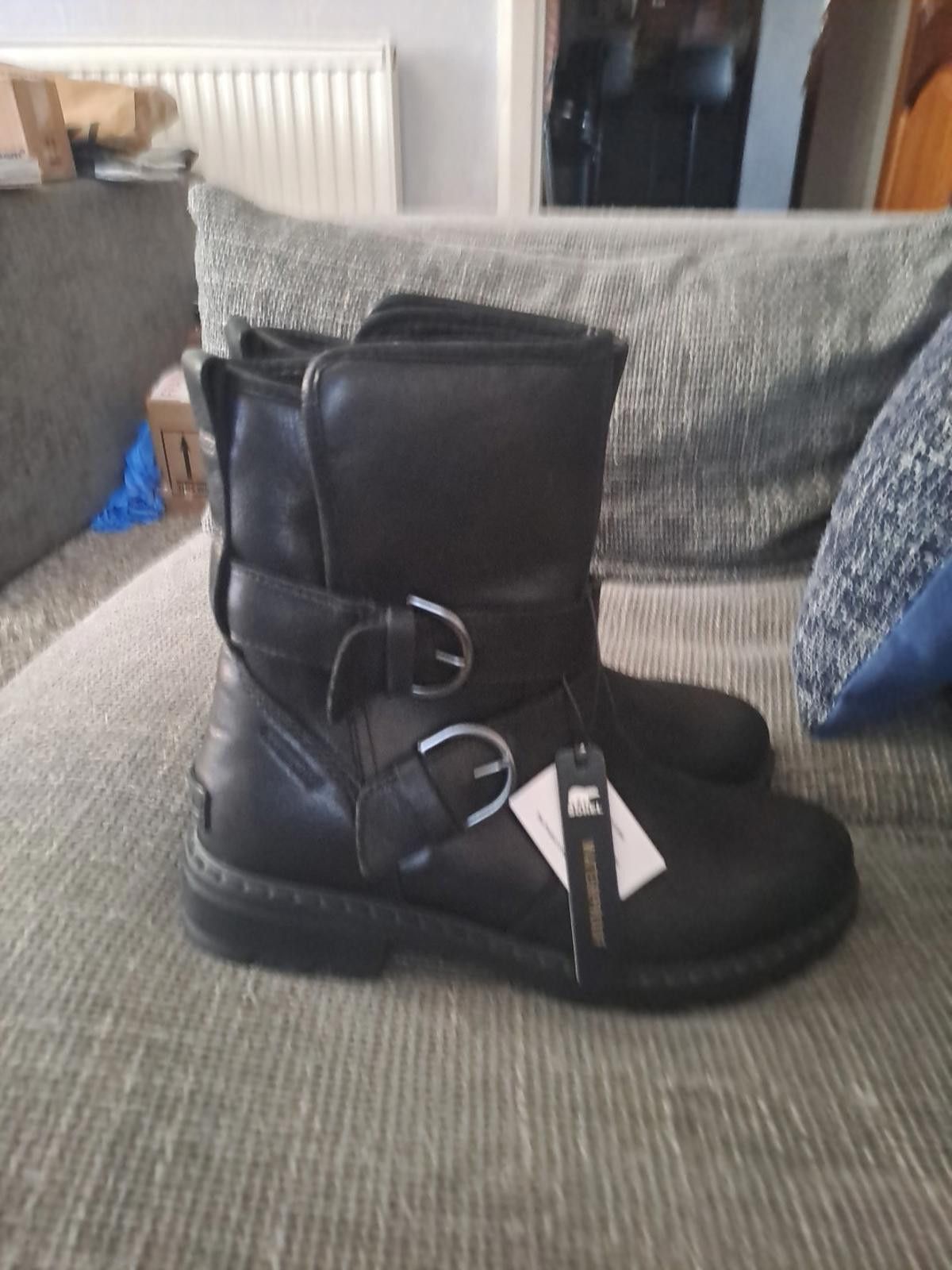 SOREL Sorel Waterproof Black Leather Phoenix Moto Size UK 8 Size US 10 / IT 40 - 1 Thumbnail