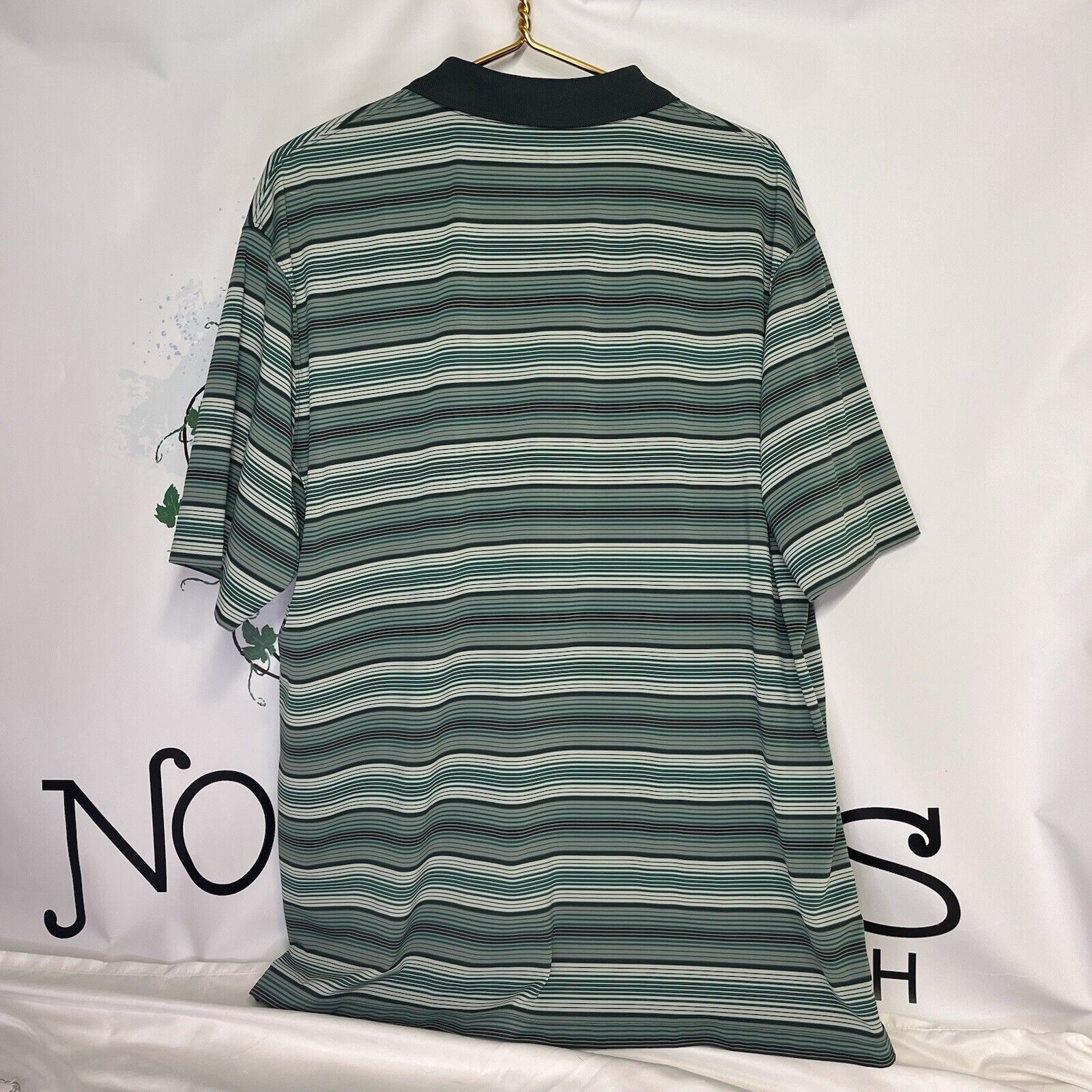 Duluth Trading Company Duluth Trading Co Polo Shirt Mens Green Striped Size US L / EU 52-54 / 3 - 4 Thumbnail