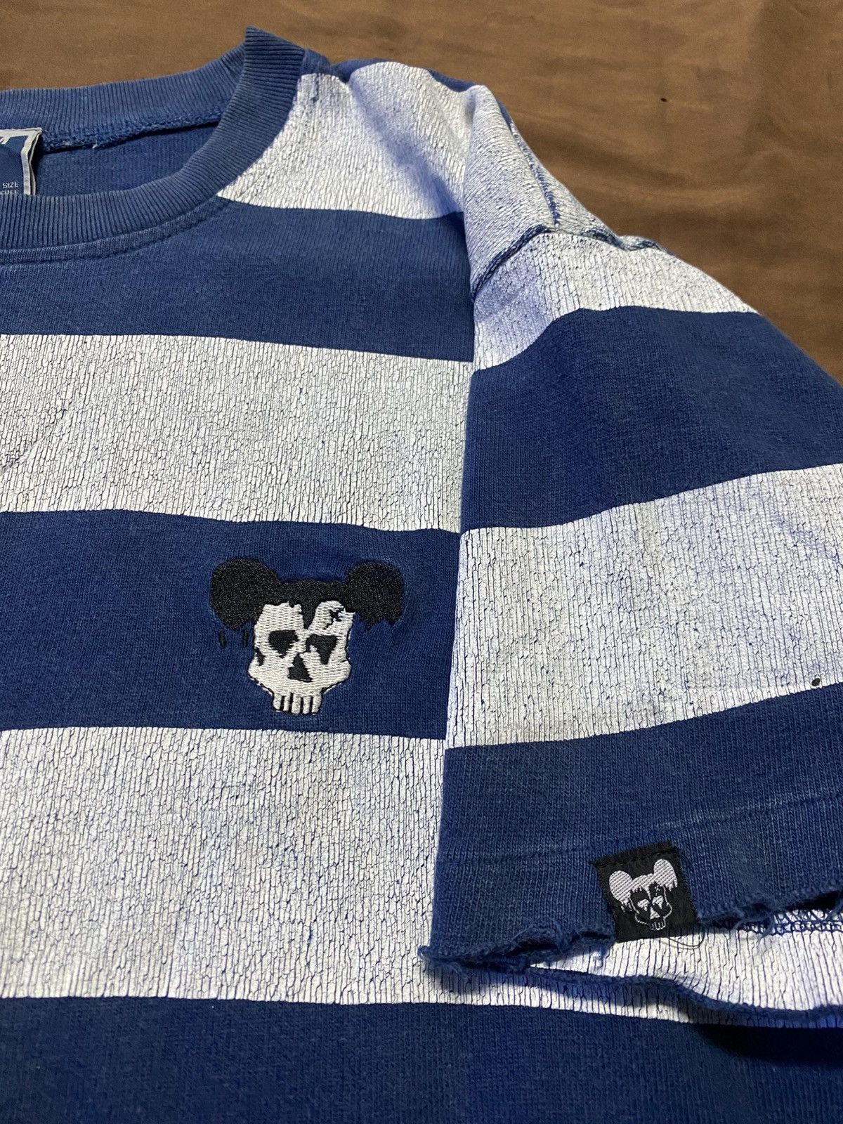If Six Was Nine ❗️SALE❗️PPFM No Pain No Gain Distressed Stripe Tee Size US M / EU 48-50 / 2 - 5 Thumbnail