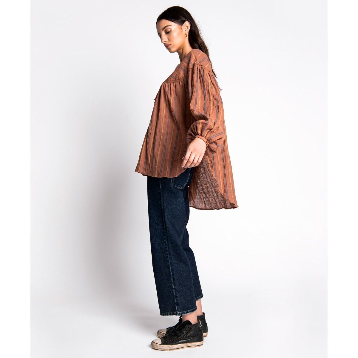 Anthropologie Free People Desert Stripe Tangiers Top ONE TEASPOON $158 S Size S / US 4 / IT 40 - 4 Thumbnail
