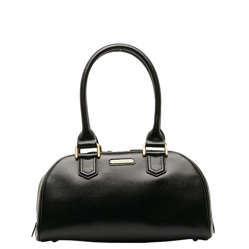 image of Burberry Leather Handbag in Black, Women's