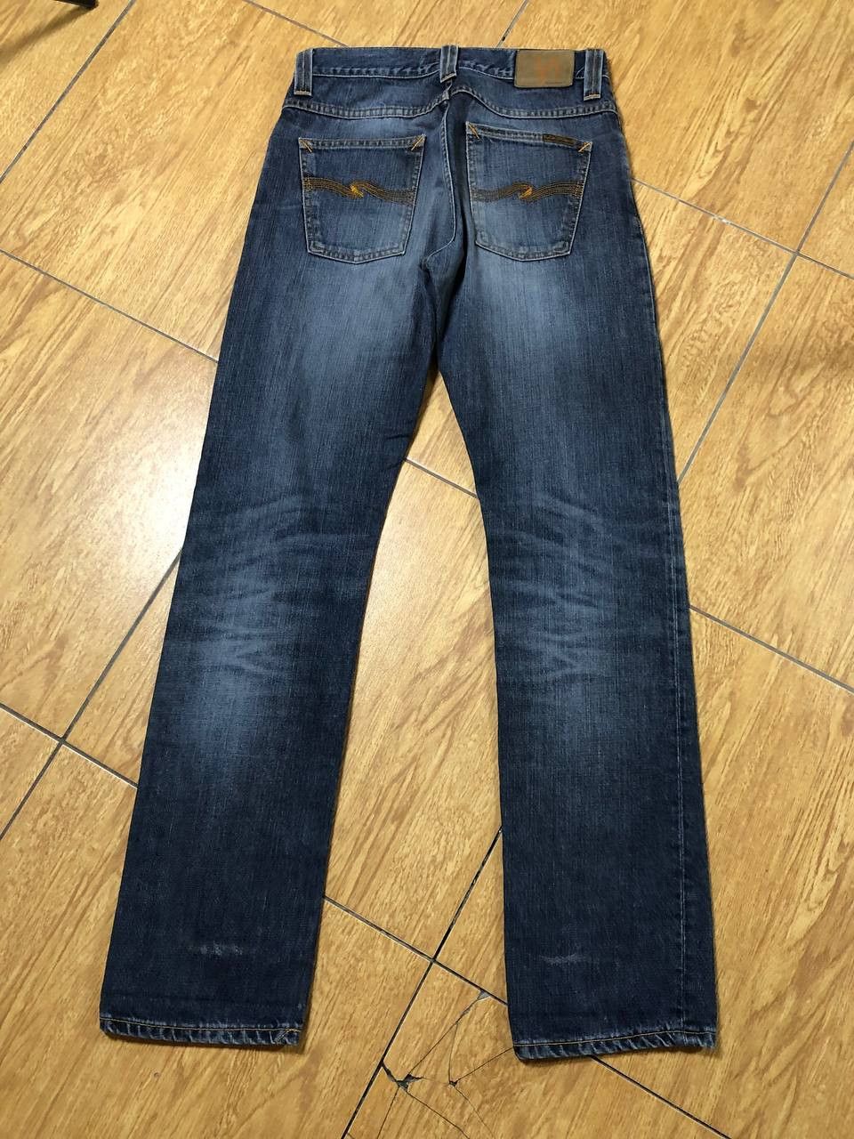 Nudie Jeans NUDIE STEADY EDDIE Blue Wash Denim Straight Jeans Size US 30 / EU 46 - 16 Thumbnail