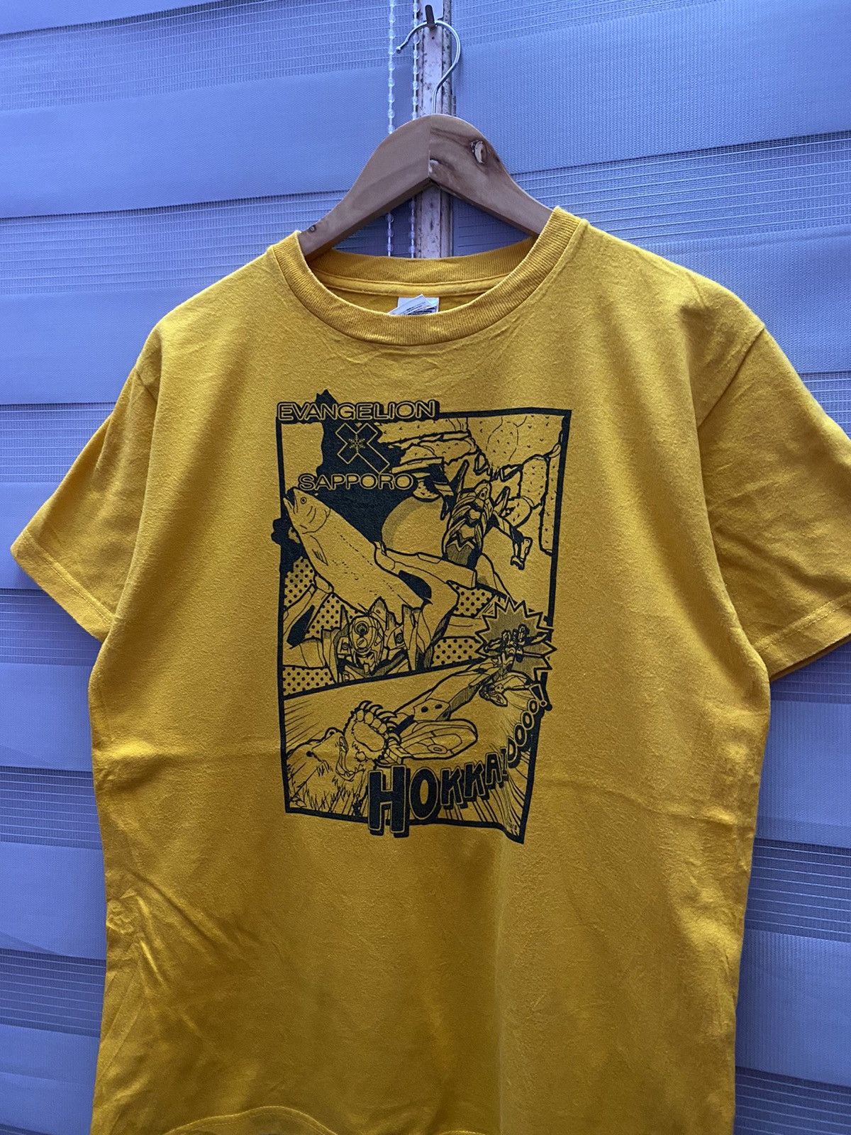 Anime 2000s Evangelion Sapporo Manga Khara Promo Tee Size US M / EU 48-50 / 2 - 2 Thumbnail