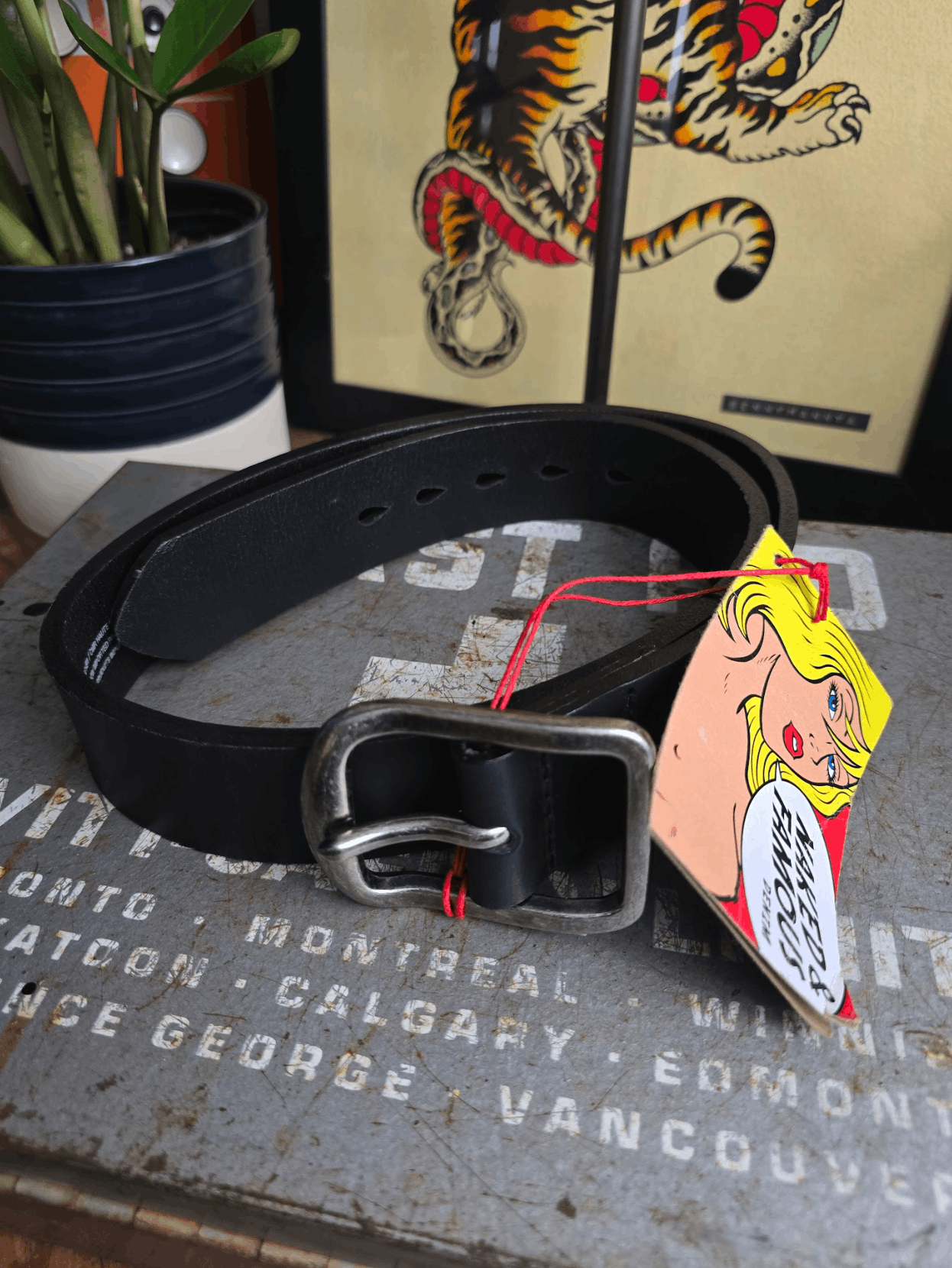 Naked & Famous Thick Belt - 7mm Bovine Leather Size 30 - 1 Thumbnail