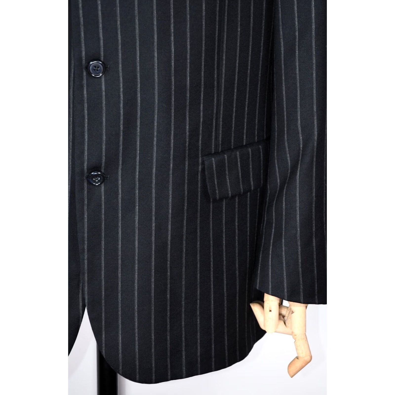 Corneliani Corneliani Blazer Wool Striped Men's 54 Black CC Collection 54 Wool Blazer Men Size 54R - 7 Thumbnail