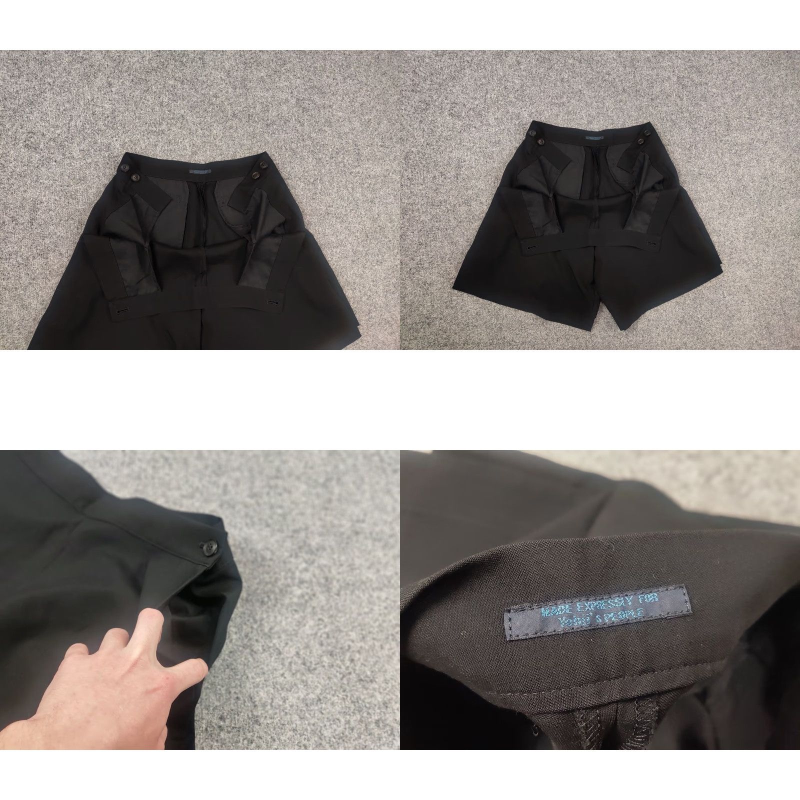 Yohji Yamamoto Yohji Yamamoto Y's Regulation Laine Wool Womens Pocket Buttons Tuck Shorts Size 28" / US 6 / IT 42 - 9 Thumbnail