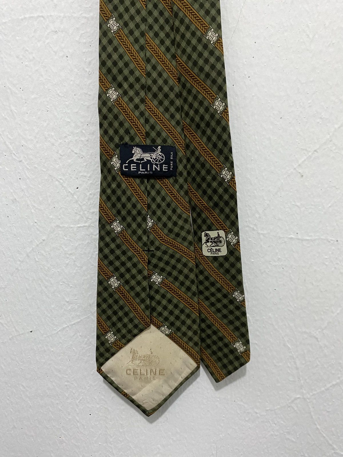 Celine Vintage Celine Abstract Silk Tie Size ONE SIZE - 2 Thumbnail
