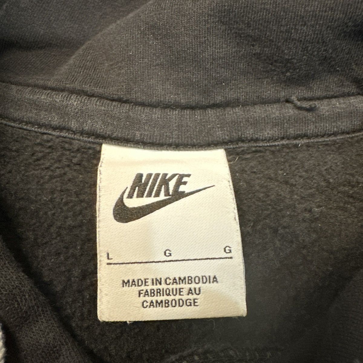 Nike Nike NSW Club AOP Pullover Hoodie Black Sweatshirt Y2K Style Size US L / EU 52-54 / 3 - 4 Thumbnail