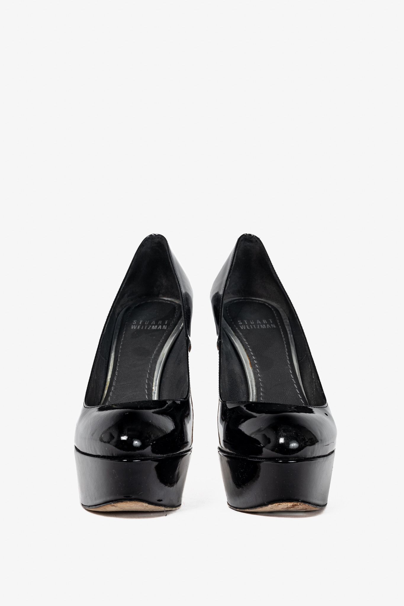 Stuart Weitzman Stuart Weitzman Mae Black Patent Pointed-Toe Platform Pumps Size US 6 / IT 36 - 2 Thumbnail