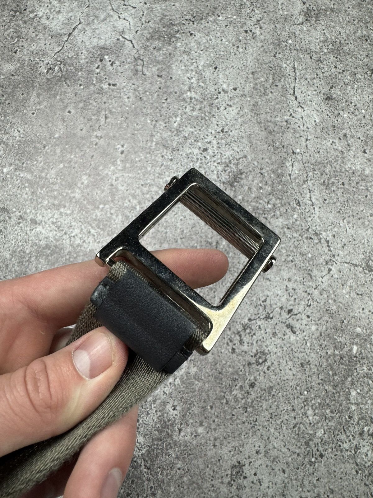 Gucci Original Gucci Web Striped Gray luxury belt Size ONE SIZE - 10 Thumbnail