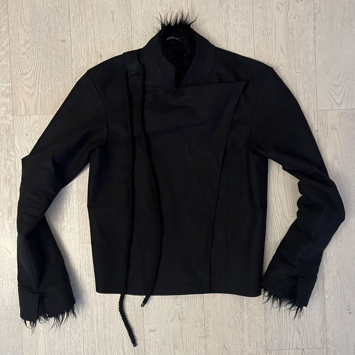 Other Black denim jacket with fur lining Size US S / EU 44-46 / 1 - 2 Thumbnail