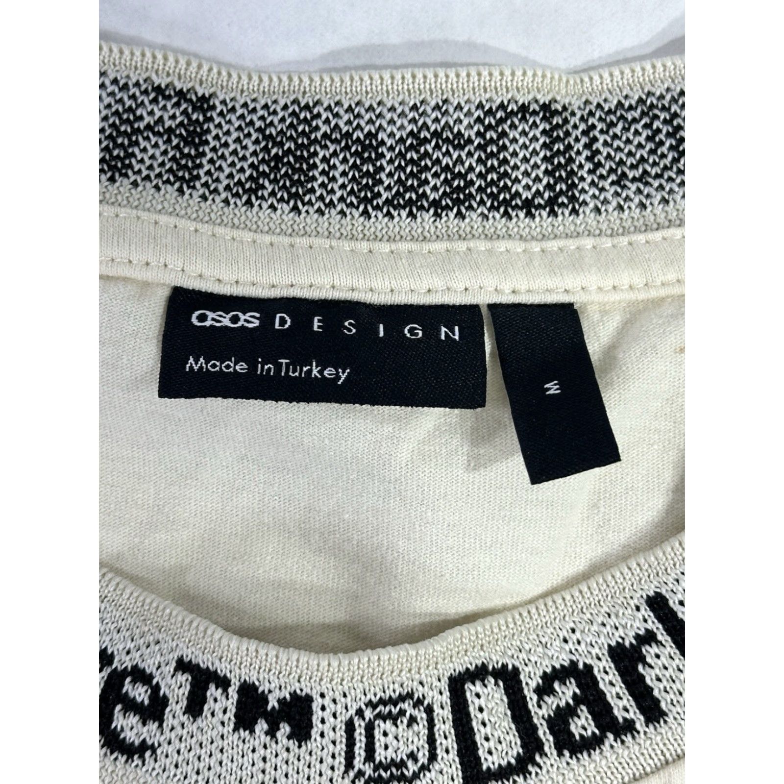 Asos ASOS Dark Future Tank Top M Beige Sleeveless Tee Mock Neck Logo Streetwear Women Size M / US 6-8 / IT 42-44 - 3 Thumbnail