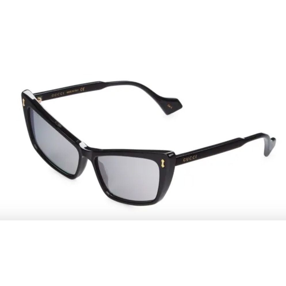 Gucci Gucci Rectangle Cat Eye Sunglasses Black Size ONE SIZE - 4 Thumbnail
