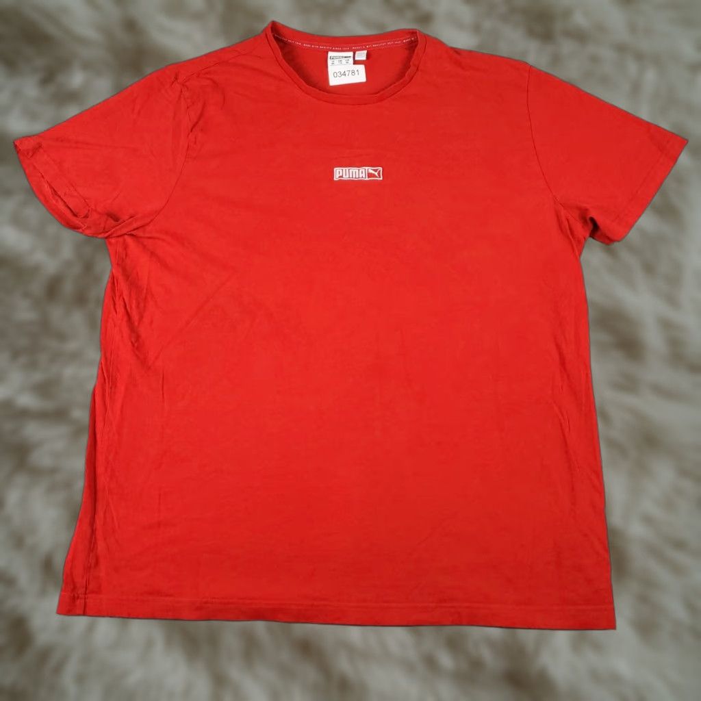 Puma PUMA T Shirt Mens 2XL Red Logo Short Sleeve Crew Neck Adult Casual Cotton Blend Modern Sports Mens Size US XXL / EU 58 / 5 - 1 Thumbnail