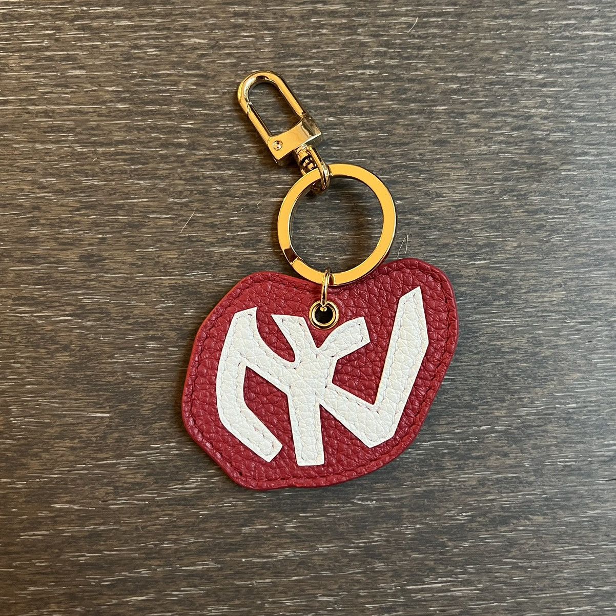 Aime Leon Dore NY Yankees Apple Leather Keychain Fob | Grailed