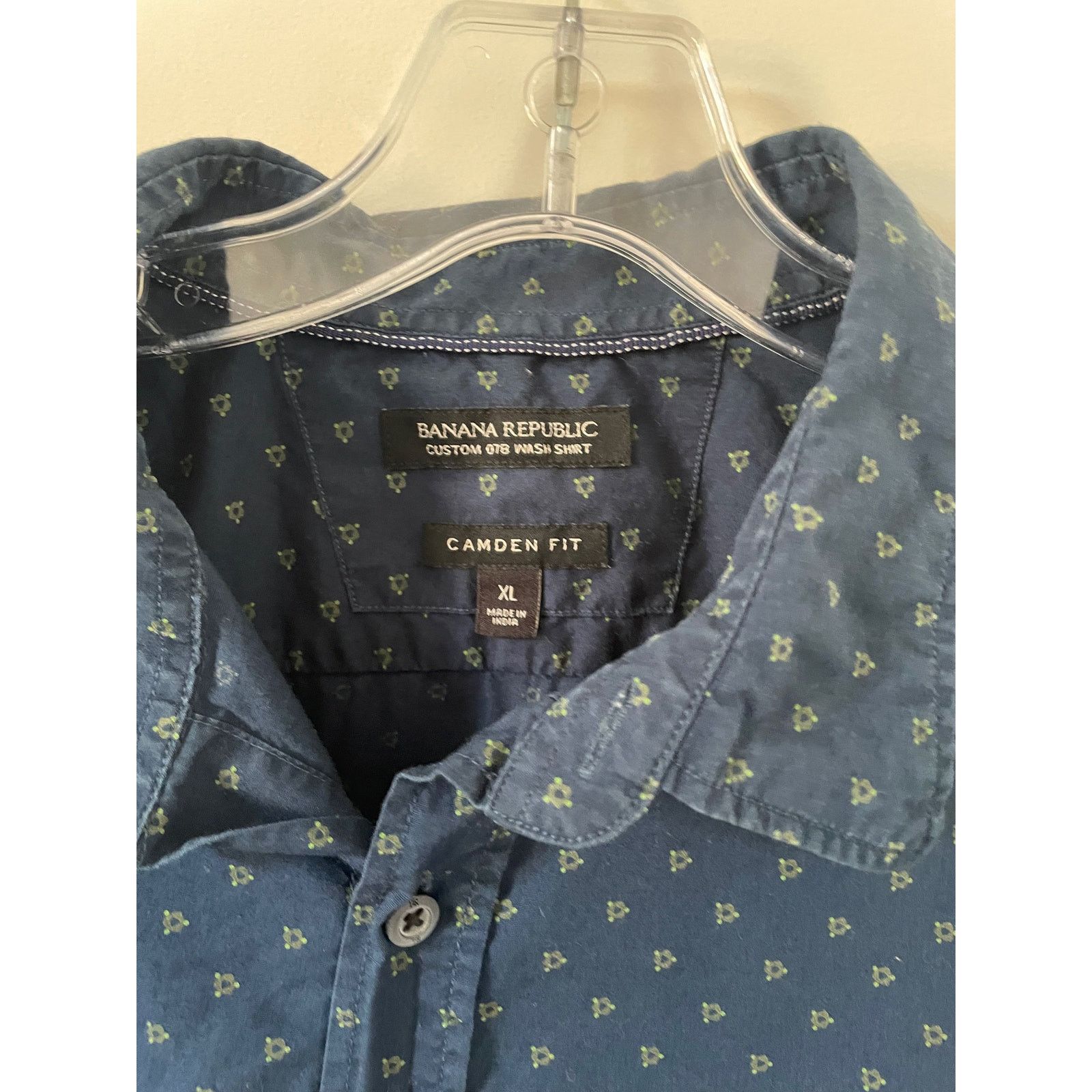 Banana Republic Banana Republic Camden Dots Button Down Long Shirt Blue XL Size US XL / EU 56 / 4 - 4 Thumbnail