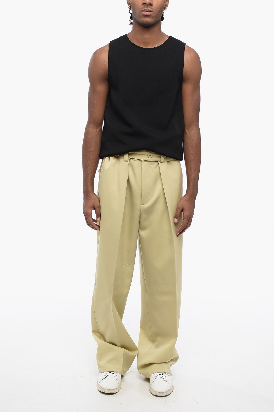 Jil Sander og1mm0625 Double-pleated Wool Pant in Beige Size US 30 / EU 46 - 4 Thumbnail