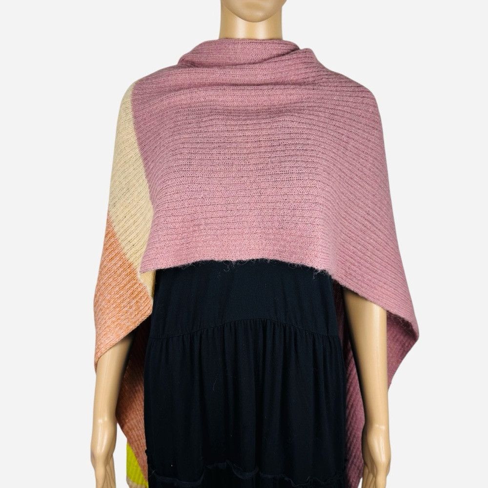 Anthropologie New Anthropologie Colorblock Stripe Wool Blend Scarf 20 x 8 Size ONE SIZE - 3 Thumbnail