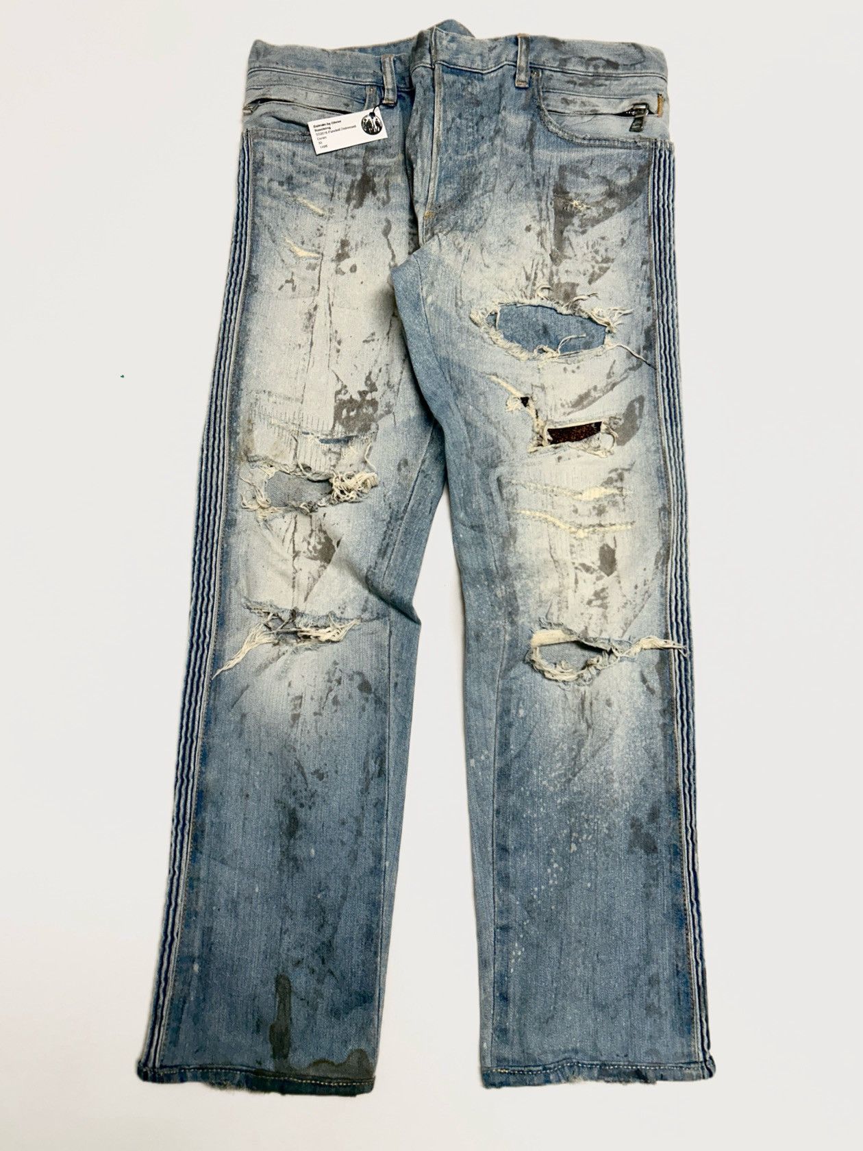 Balmain SS2016 Panelled Distressed Denim Size US 33 - 1 Thumbnail