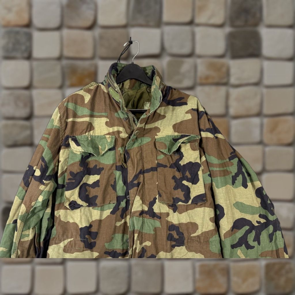 Vintage VINTAGE Woodland M65 Field Jacket Camouflage Green Long Blue? Size US S / EU 44-46 / 1 - 1 Thumbnail