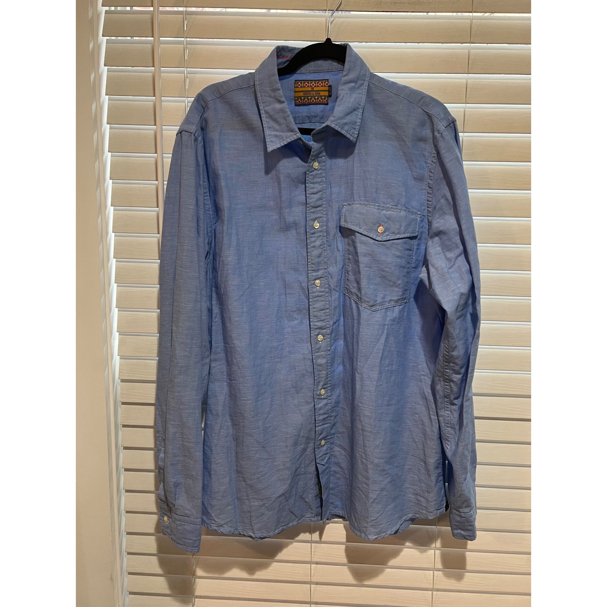 Scotch & Soda Scotch & Soda Linen Blend Button Up Shirt - Size XL Size US XL / EU 56 / 4 - 1 Thumbnail
