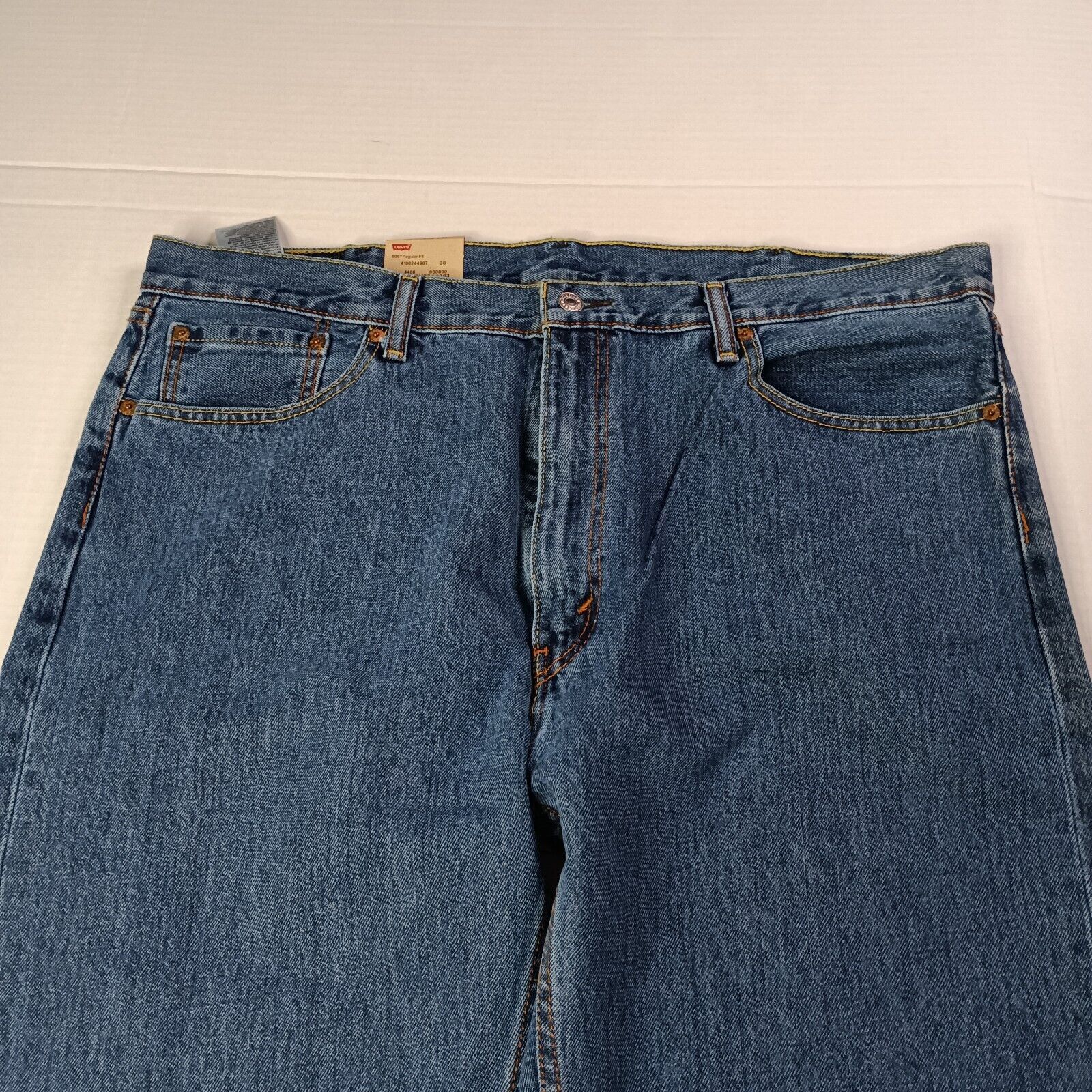 Levi's Levi's 505 Jeans Men's 42x34 Regular Fit Straight Leg Blue Size US 42 / EU 58 - 4 Thumbnail