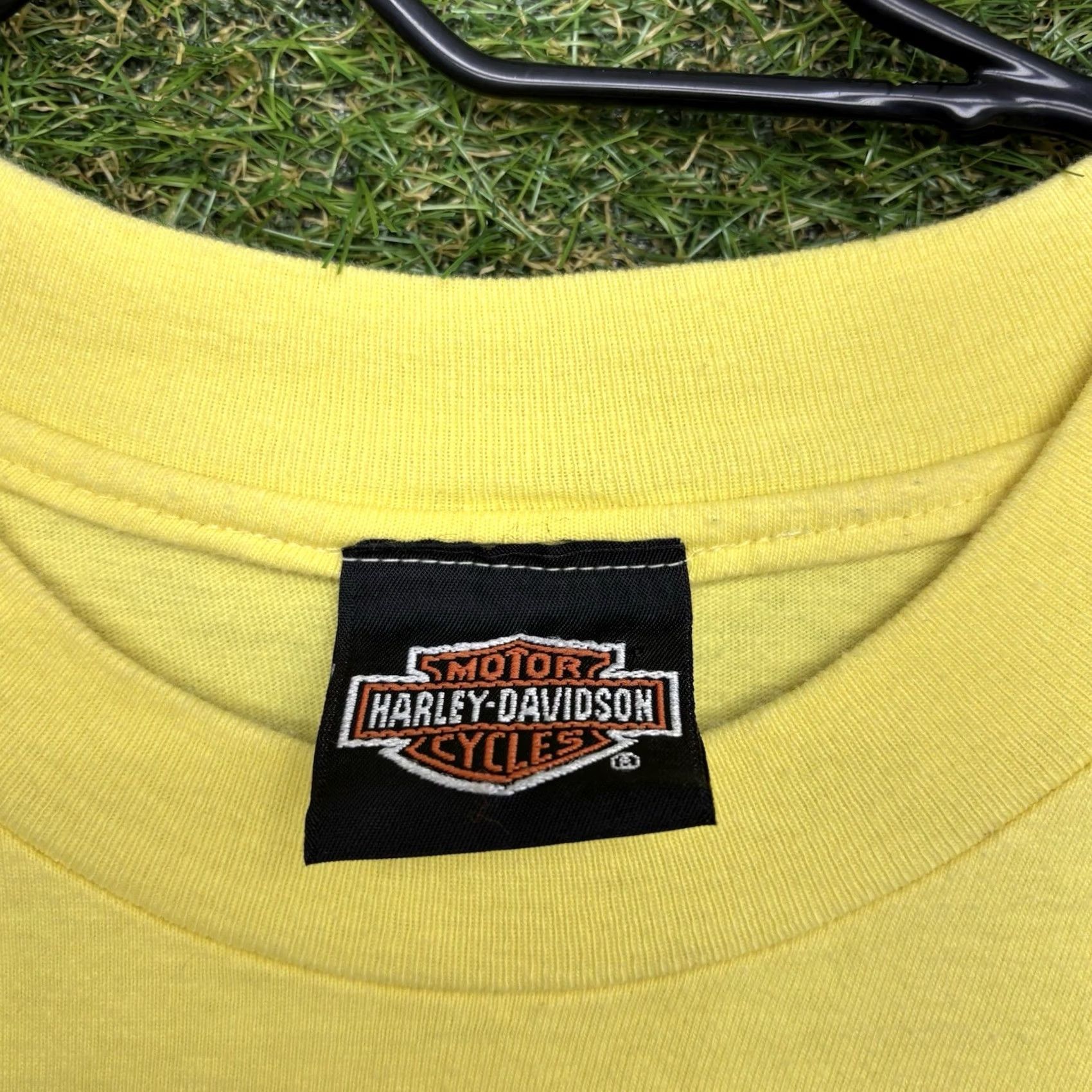 Harley Davidson Harley-Davidson Hacienda Aztec Shirt Mens L Yellow 90s Aztec Graphic Vintage Harley-Davidson T-Shirt Mens Large Yellow 2000s Scottsdale AZ Size US L / EU 52-54 / 3 - 5 Thumbnail