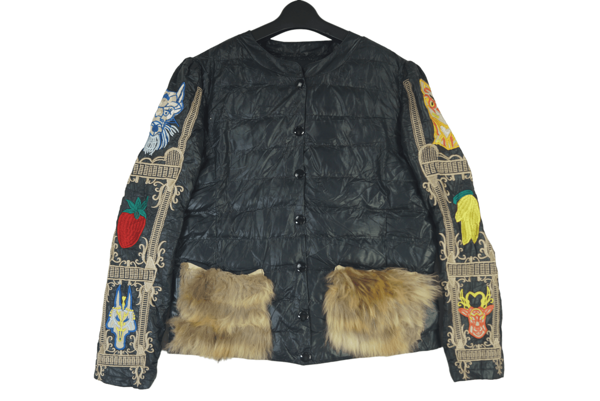 Japanese Brand × Vintage Rare Puffer Jacket Bouquet Buttonup Nice Design Size US S / EU 44-46 / 1 - 1 Thumbnail