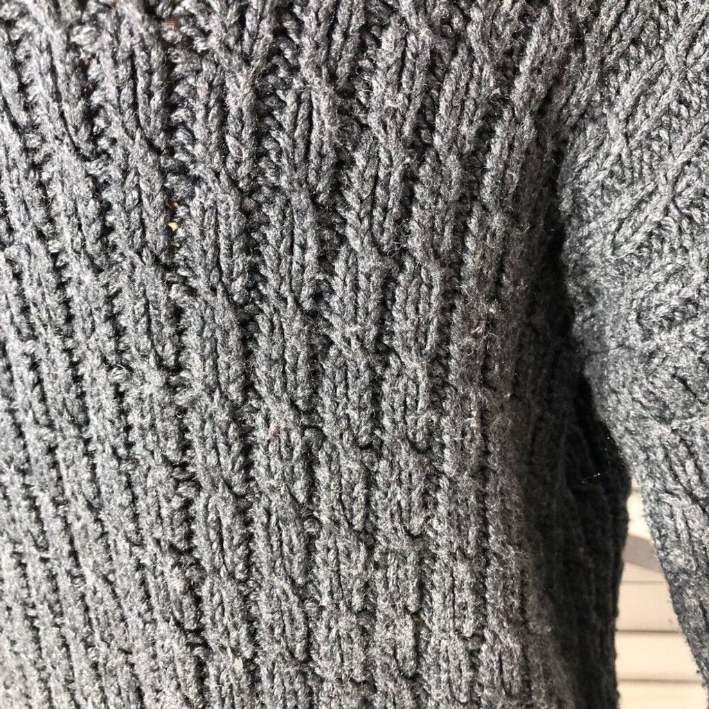 Loft Loft cotton asymmetrical sweater mock neck gray cable knit M Size L / US 10 / IT 46 - 12 Thumbnail