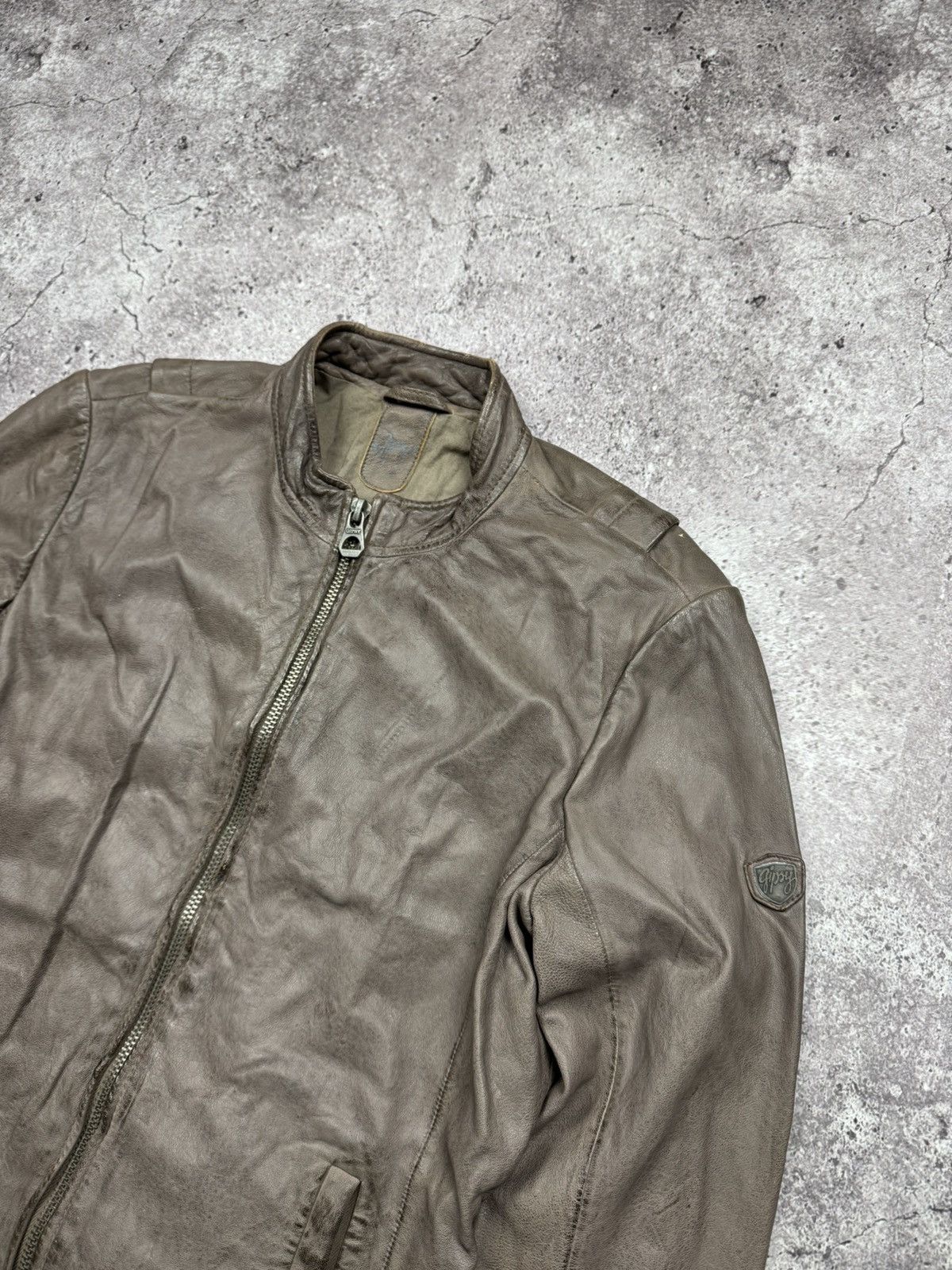 Japanese Brand Vintage Brown Leather Jacket Acne Carol Christian Poell styl Size US S / EU 44-46 / 1 - 2 Thumbnail