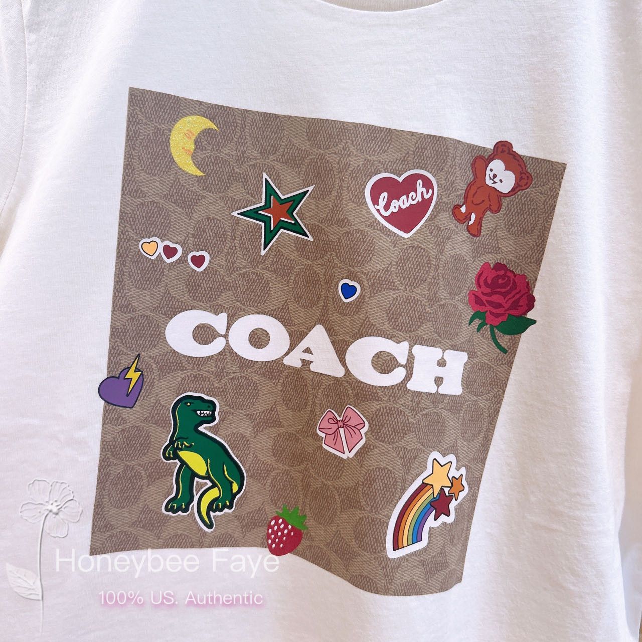 Coach Signature Square T Shirt In Organic Cotton Size XL / US 12-14 / IT 48-50 - 5 Thumbnail