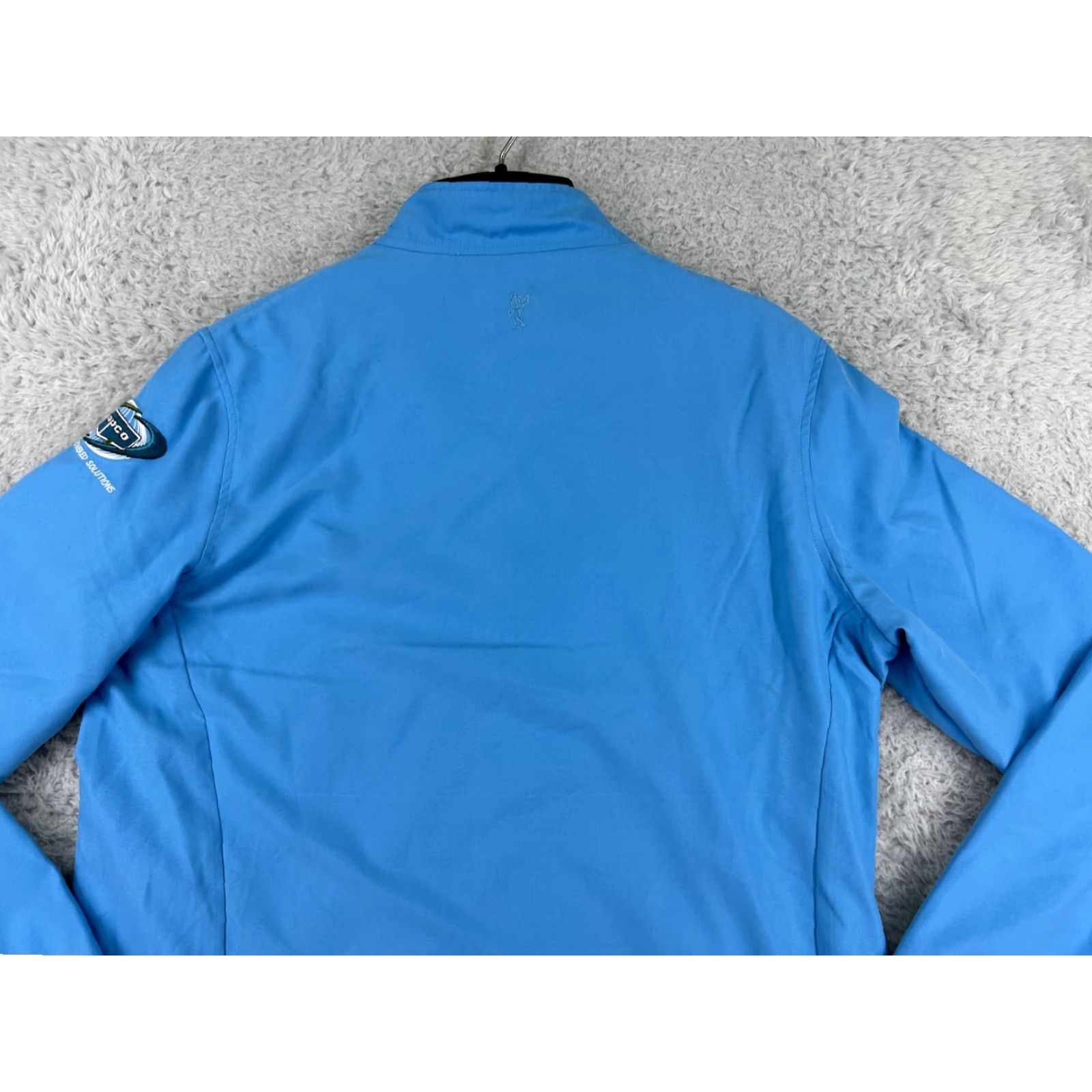 Vintage Ashworth Jacket Womens M Blue Full Zip Poly Mock Neck Golf Athletic Sports Wind Shirt Size M / US 6-8 / IT 42-44 - 7 Thumbnail