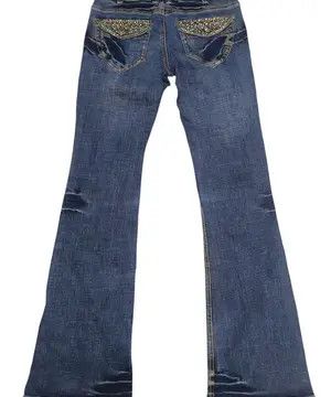 Japanese Brand Japanese Flare Jeans Crystal Goctic Punk Size US 29 - 14 Thumbnail