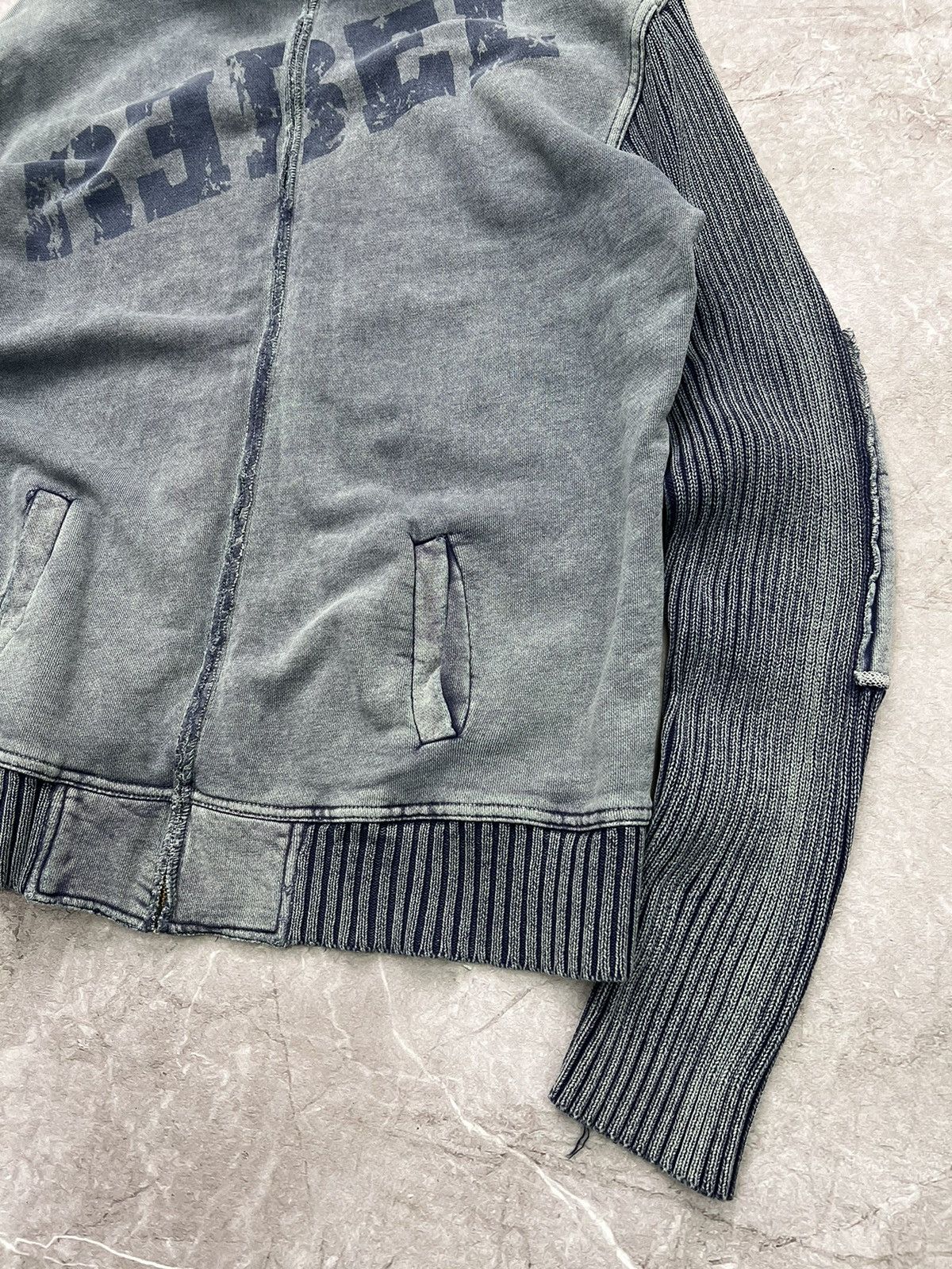 14th Addiction × Diesel × Japanese Brand AvantGarde Style FADED DISTRESSED SWEATER Junya Watanabe Size US XL / EU 56 / 4 - 5 Thumbnail