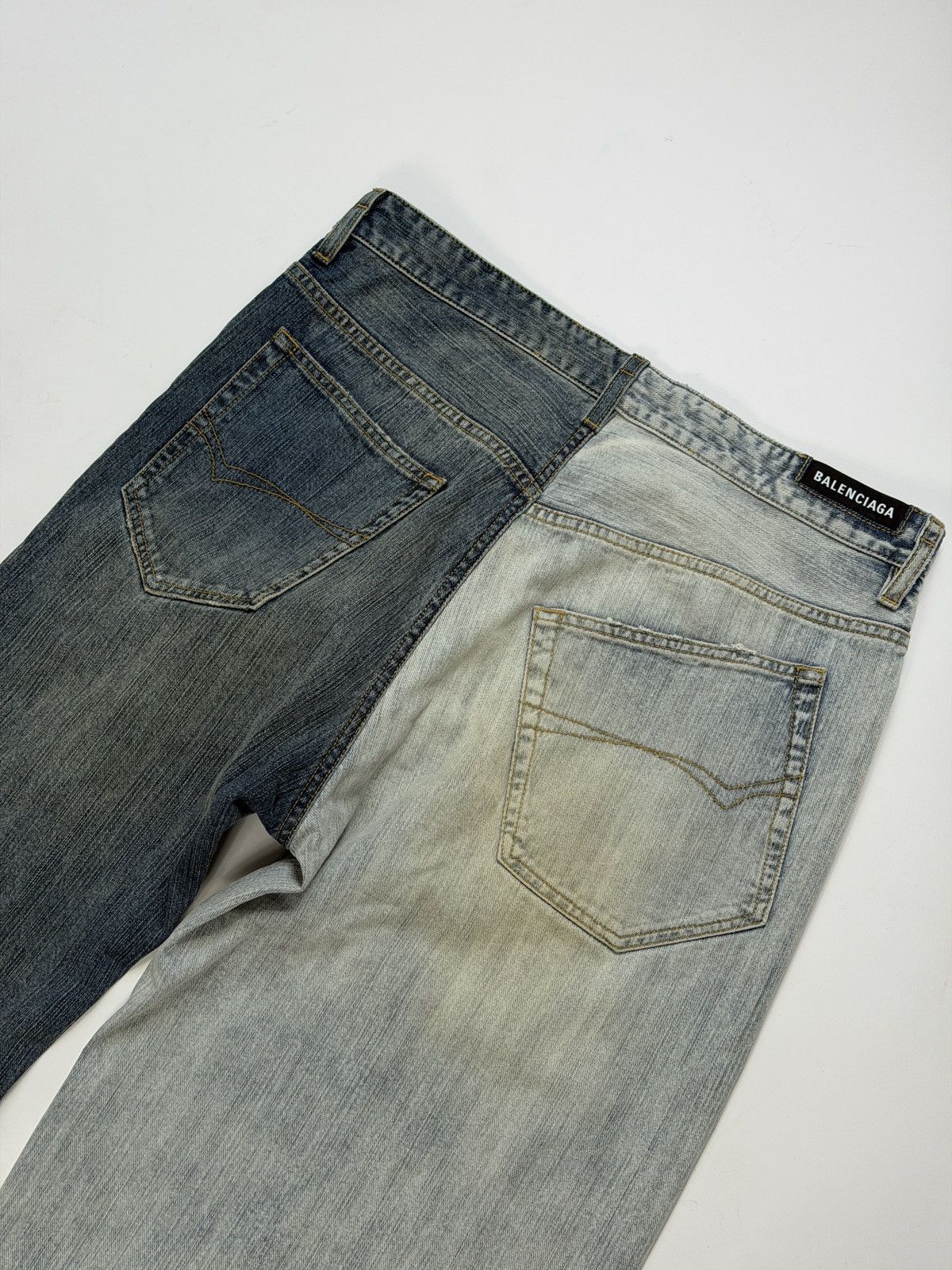 Balenciaga Balenciaga 50/50 Baggy & Flare Denim Pants Size US 30 / EU 46 - 6 Thumbnail