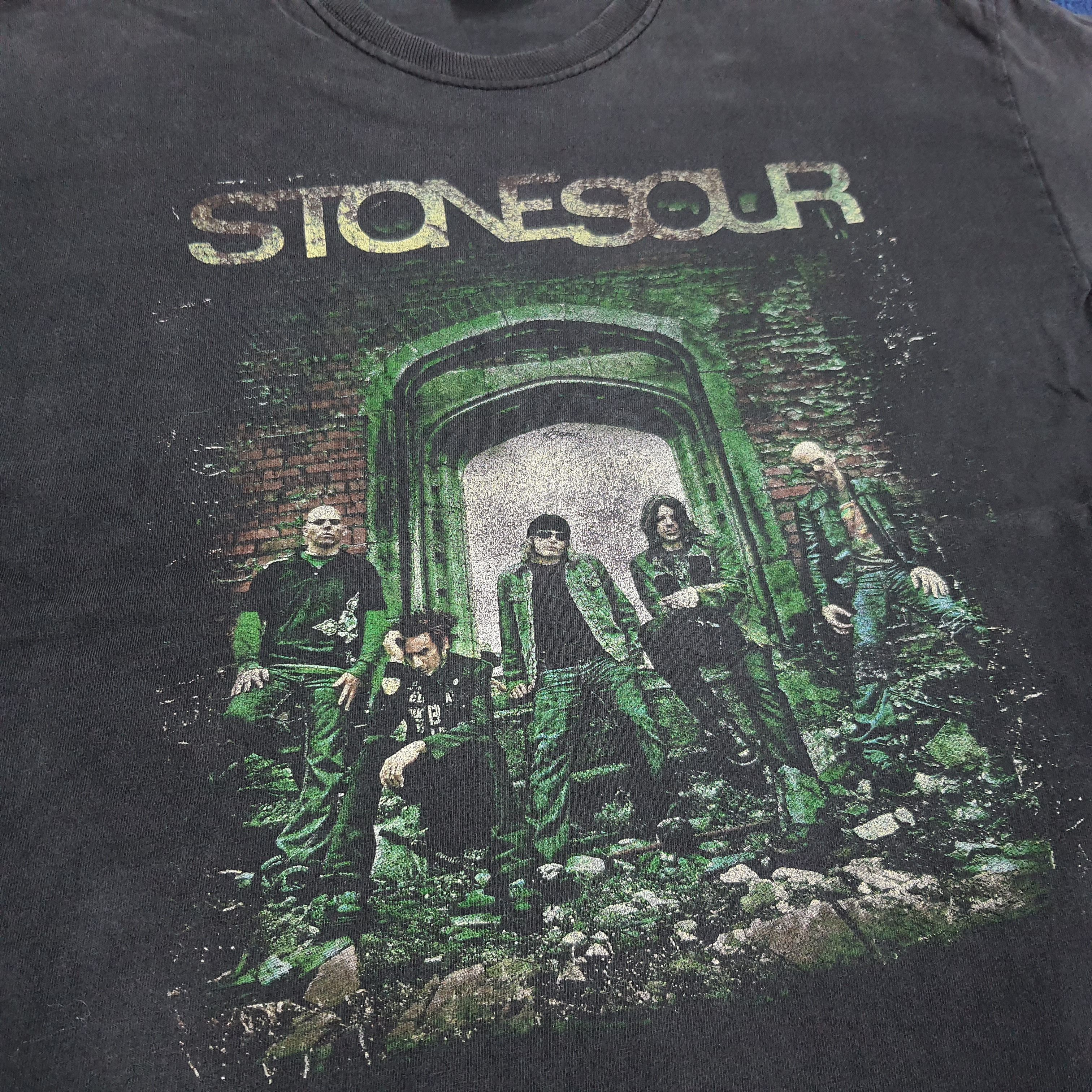 Band Tees × Vintage Vintage Stone Sour America Rock Band Tshirt Size US M / EU 48-50 / 2 - 2 Thumbnail