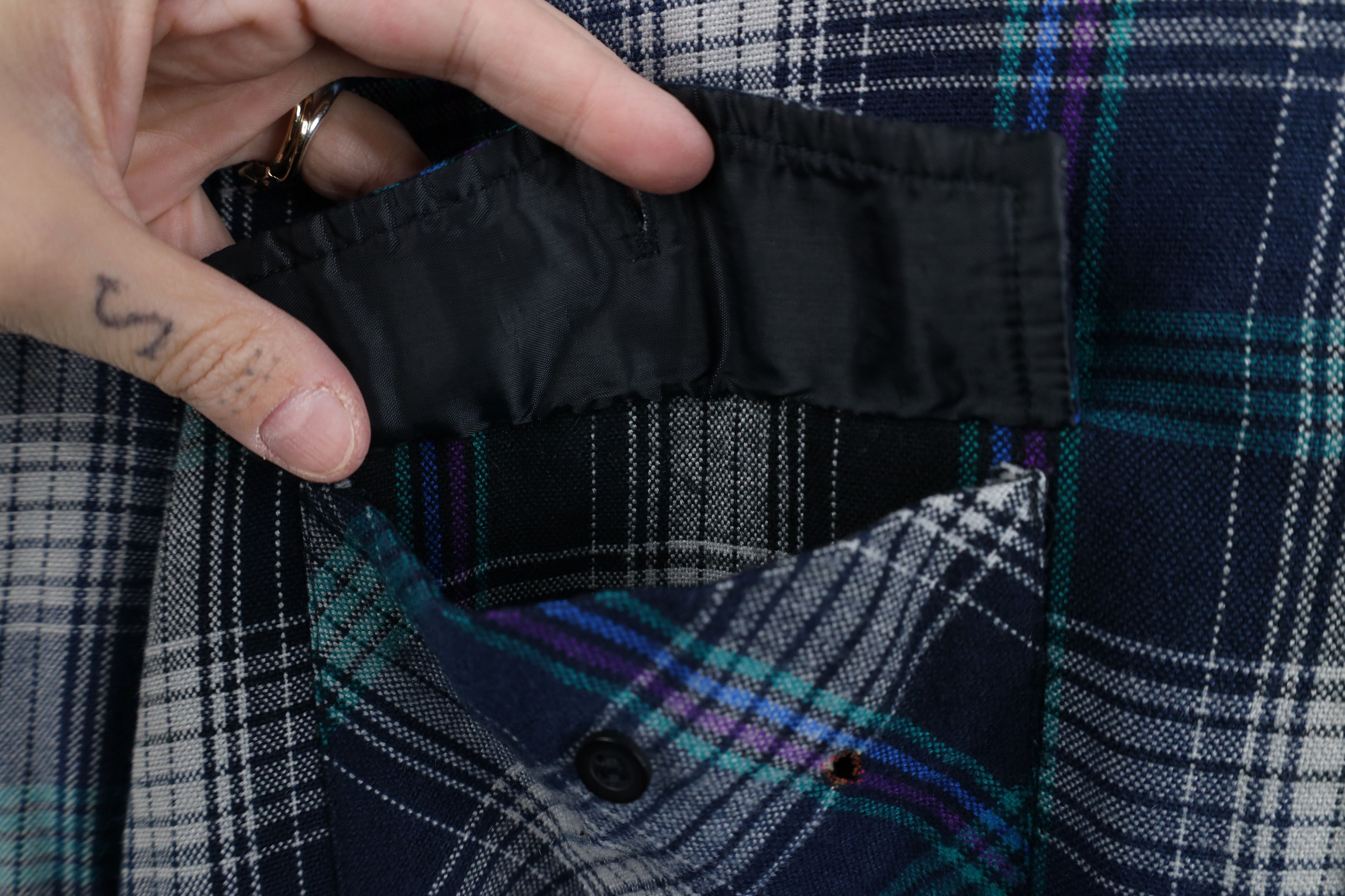 Vintage Vintage 80s 90s Streetwear Double Pocket Button Shirt Plaid Size US XL / EU 56 / 4 - 7 Thumbnail