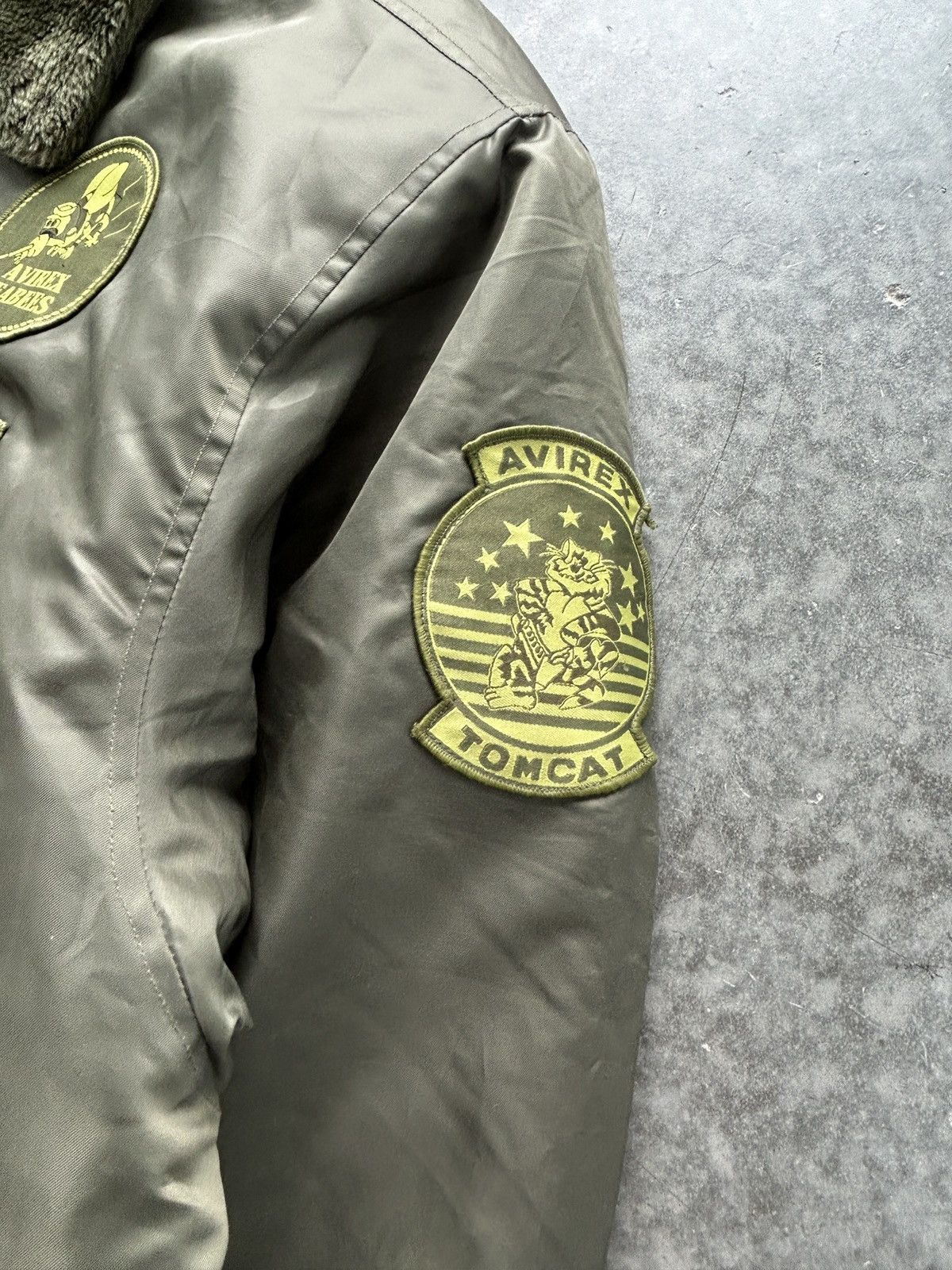 Avirex Vintage Y2K Avirex Bomber Jacket Olive Green Size US XXL / EU 58 / 5 - 4 Thumbnail