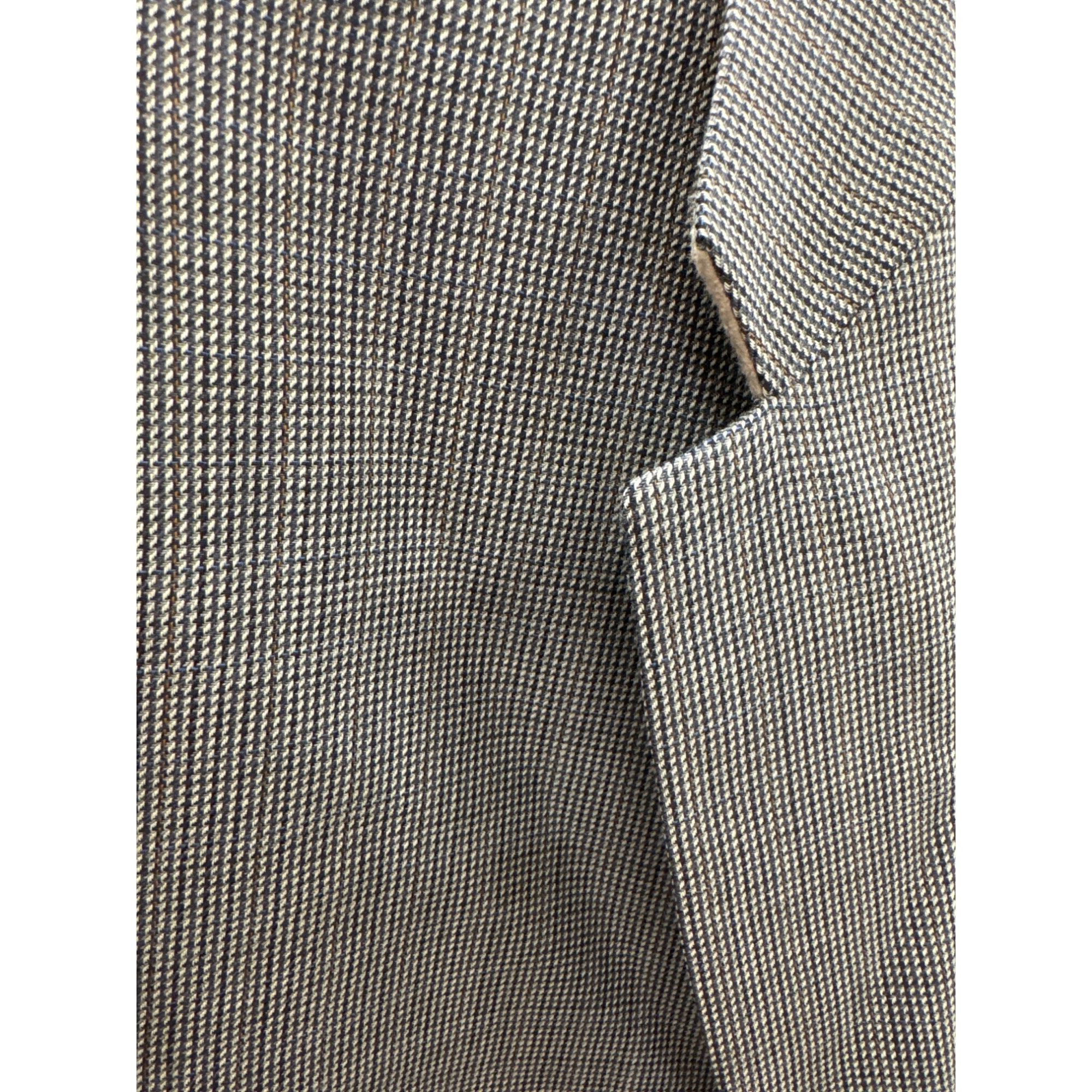 Lauren Ralph Lauren Lauren Ralph Lauren Mens Gray Houndstooth Suit Jacket Blazer Size 48L - 2 Thumbnail