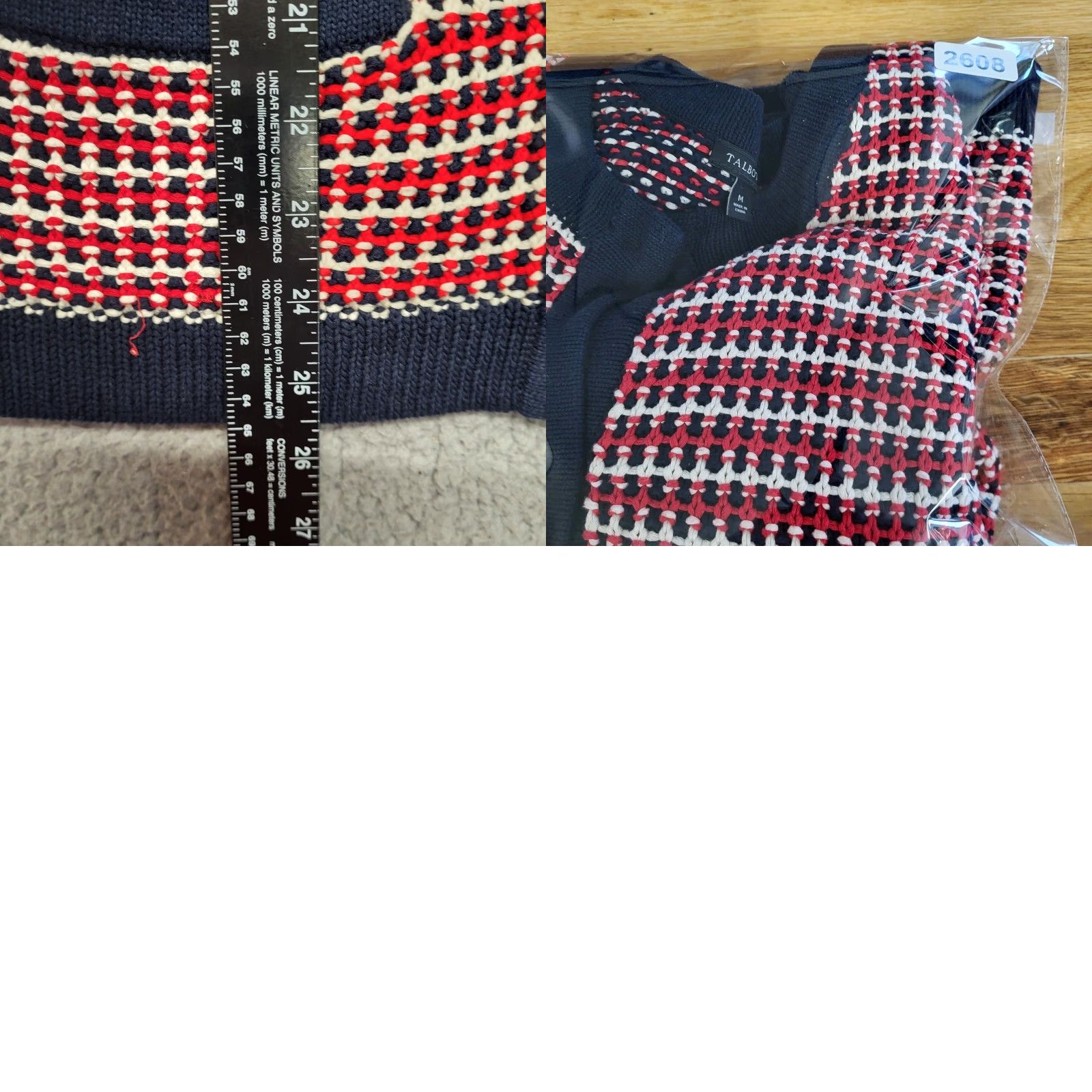 Talbots Talbots Cardigan Sweater Womens Med Red White Blue Pockets Country Club Casual Knit Raglan Sleeve Multicolor Striped All Seasons 3/4 Sleeve Buttons Size M / US 6-8 / IT 42-44 - 8 Thumbnail
