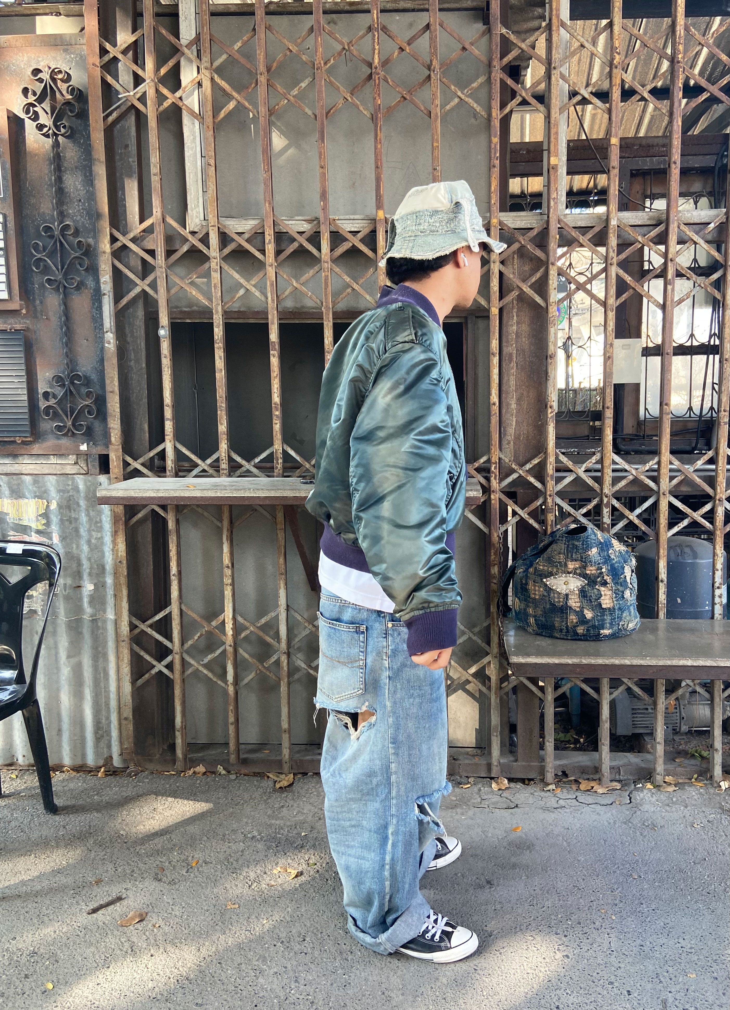 Alpha Industries Faded Vintage MA-1 Bomber Jacket Size US M / EU 48-50 / 2 - 18 Thumbnail
