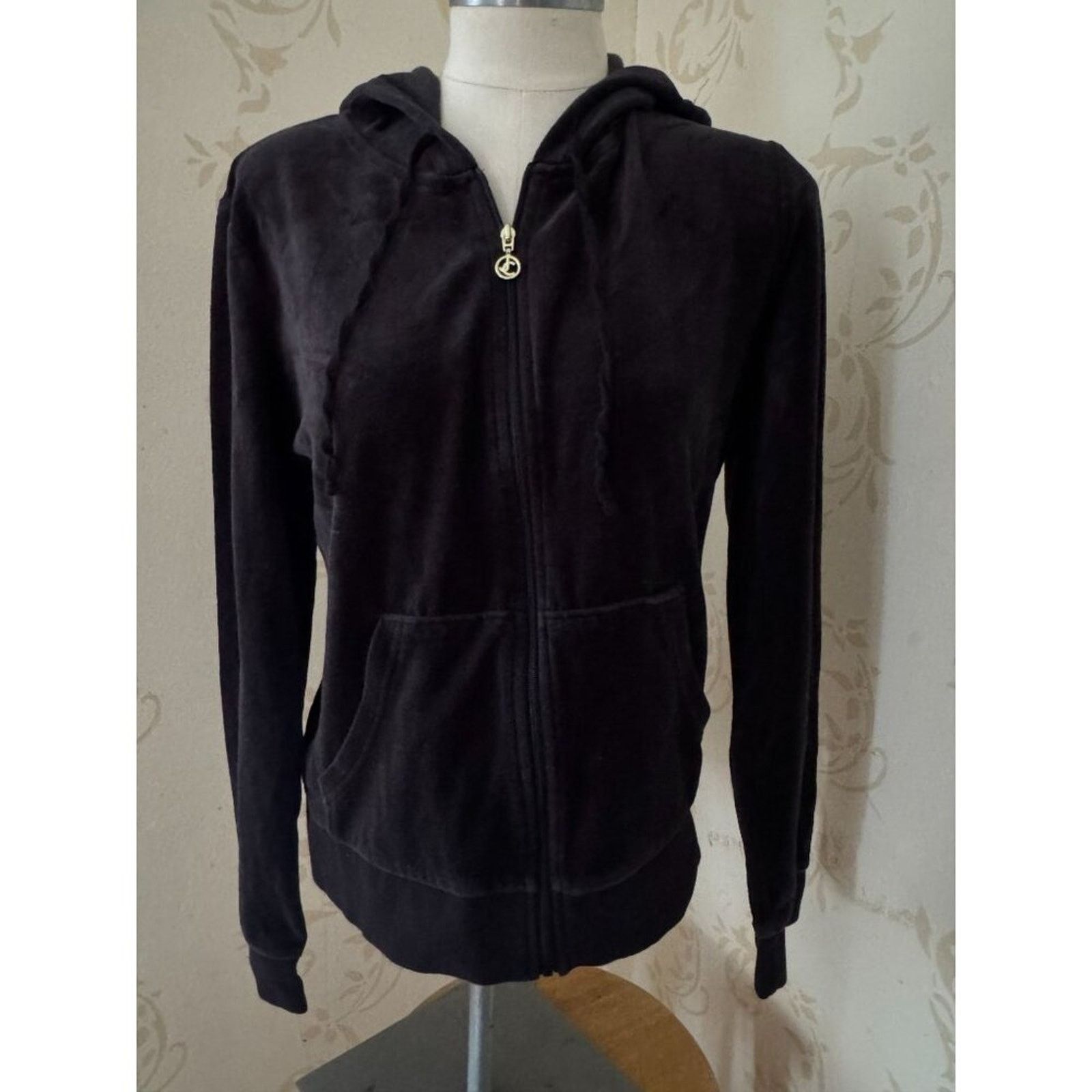 Juicy Couture Vintage Juicy Couture Velour Black Hoodie Ladies XL Size L / US 10 / IT 46 - 1 Thumbnail