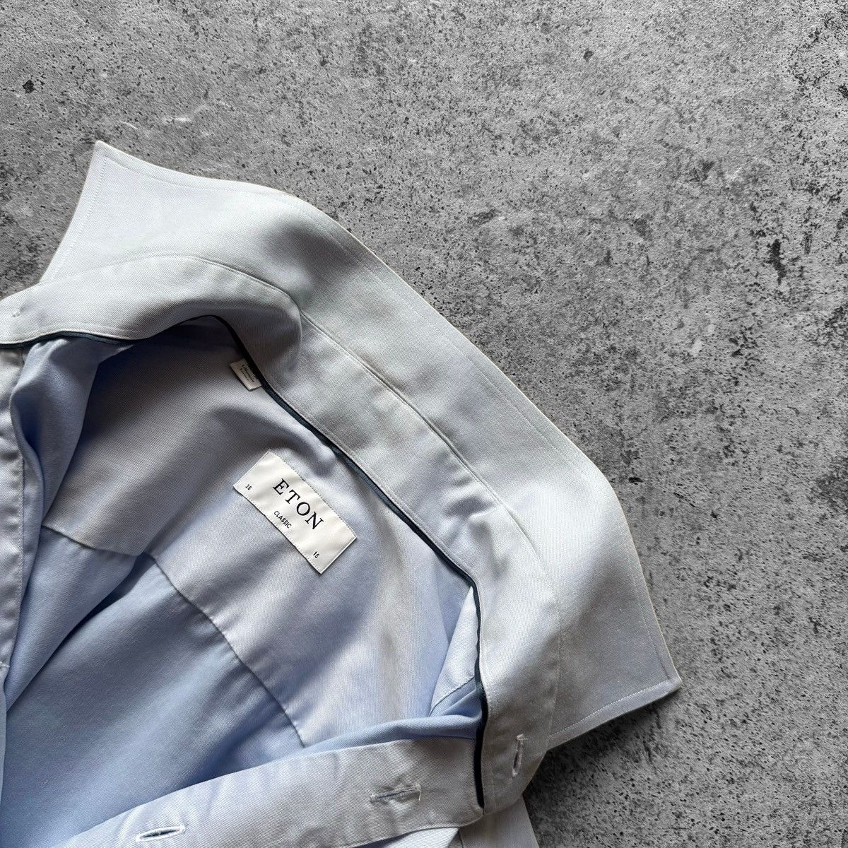 Eton Eton Mens Light Blue Classic Fit Long Sleeve Button Up Shirt Size US M / EU 48-50 / 2 - 8 Thumbnail