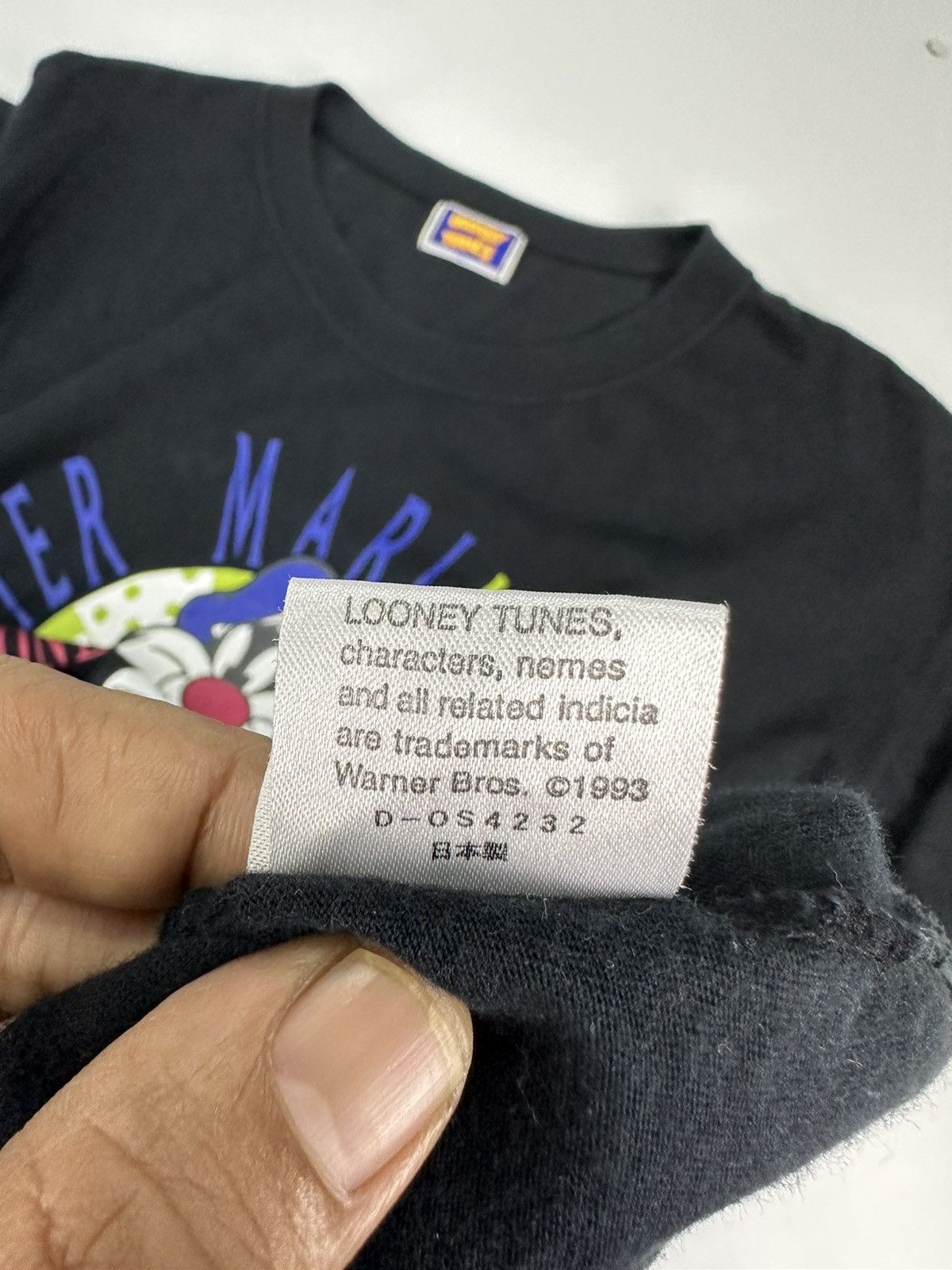 Vintage Looney Tunes 1994 Marine Vintage Tshirt A586 Size US L / EU 52-54 / 3 - 11 Thumbnail