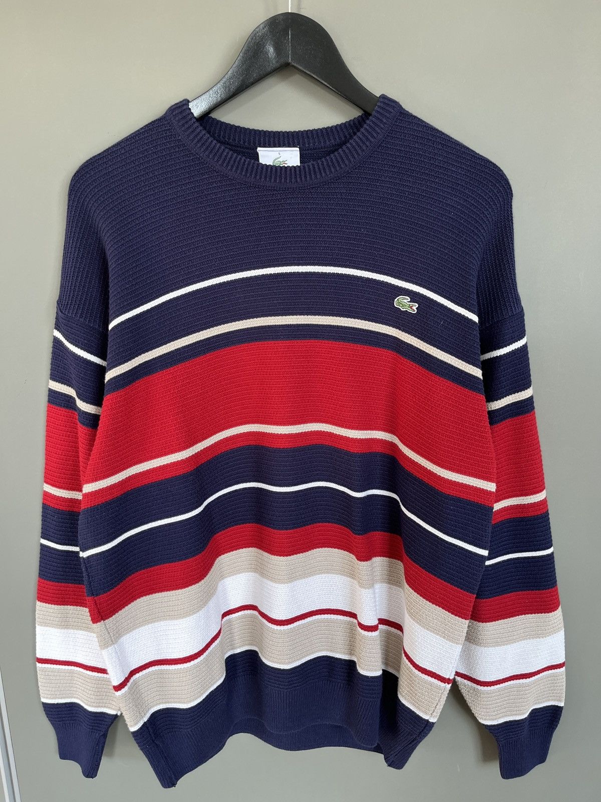 Lacoste LACOSTE Vintage Striped France Sweater Size US L / EU 52-54 / 3 - 2 Thumbnail