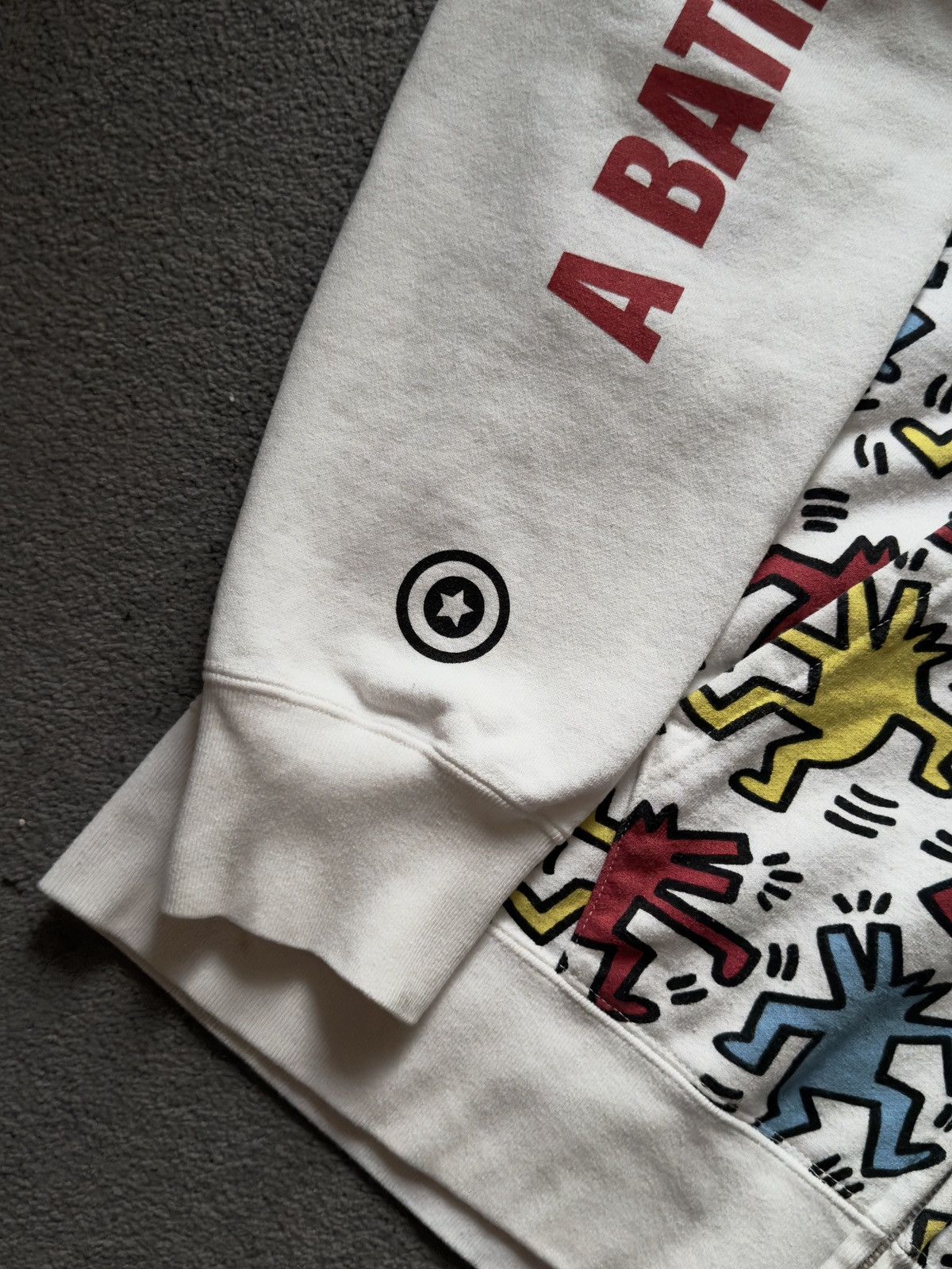 Bape × Keith Haring BAPE X Keith Haring Shark Full Zip Hoodie Rare Collaboration Size US XL / EU 56 / 4 - 7 Thumbnail