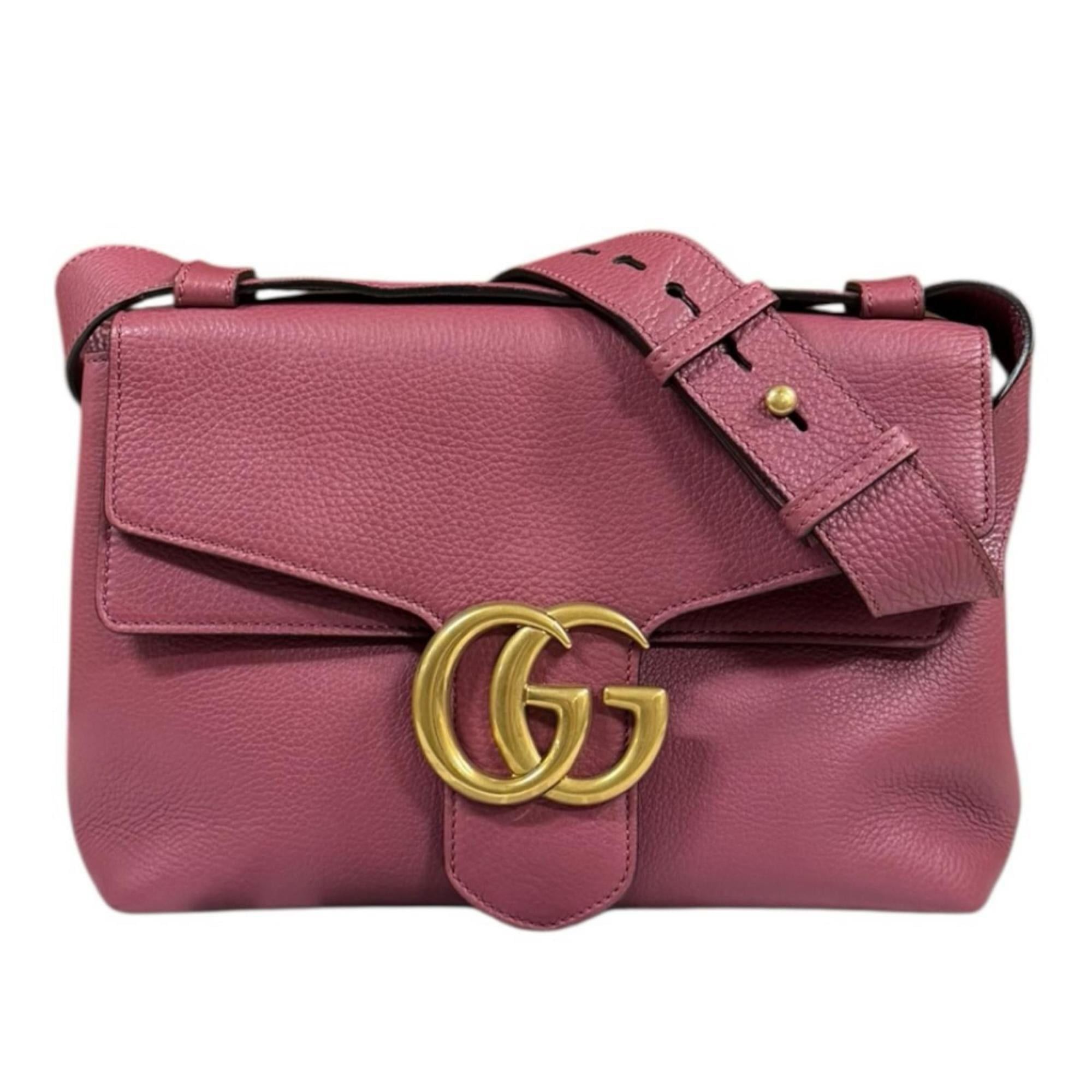 Gucci Pre-owned Gucci GG Marmont Shoulder Bag, Leather 401173, Pink, Women's Size ONE SIZE - 1 Thumbnail