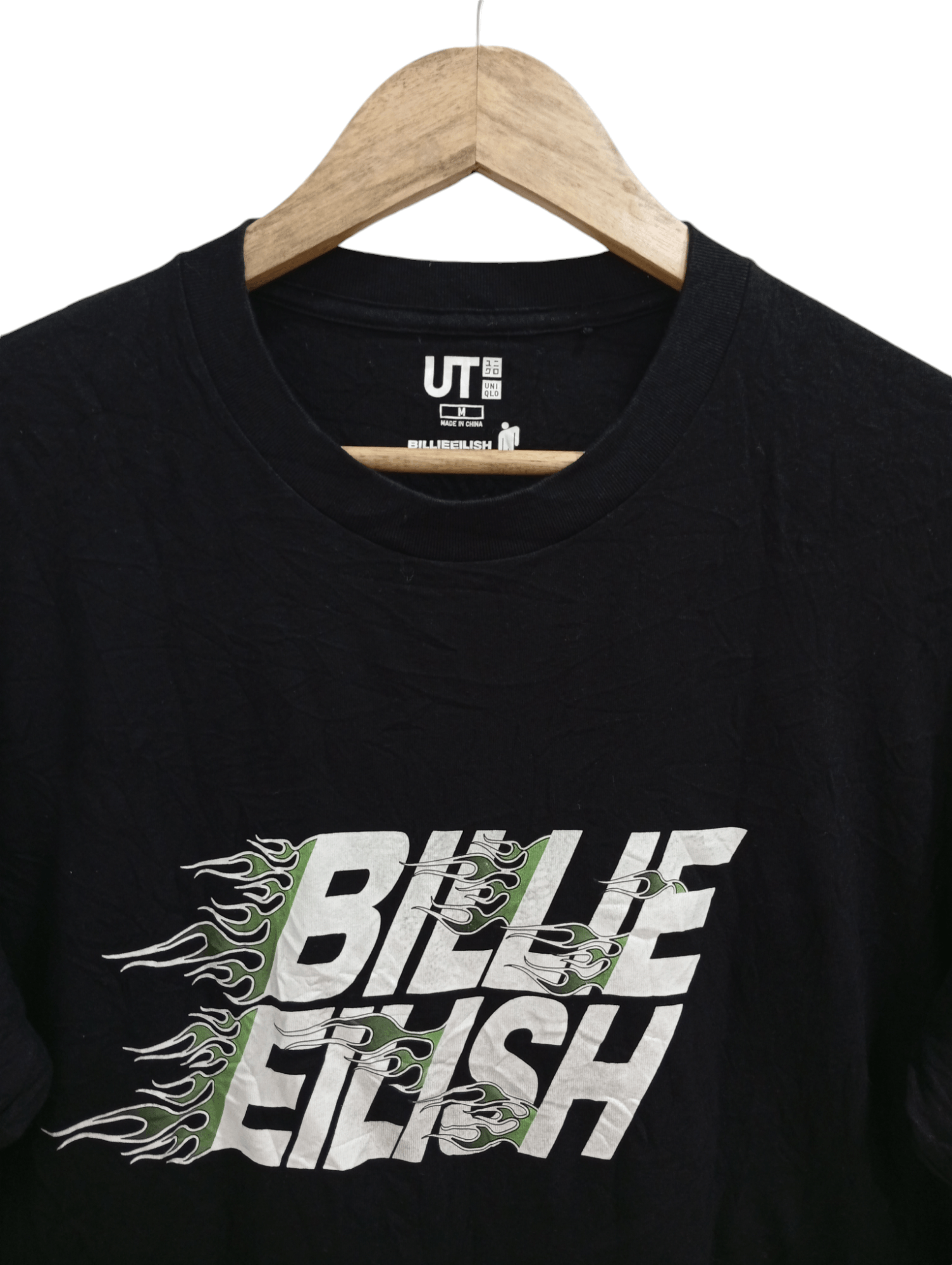 Band Tees × Billie Eilish × Uniqlo 🔥🔥Uniqlo x Billie Eilish Spellout Flame T-Shirt Size US M / EU 48-50 / 2 - 15 Thumbnail