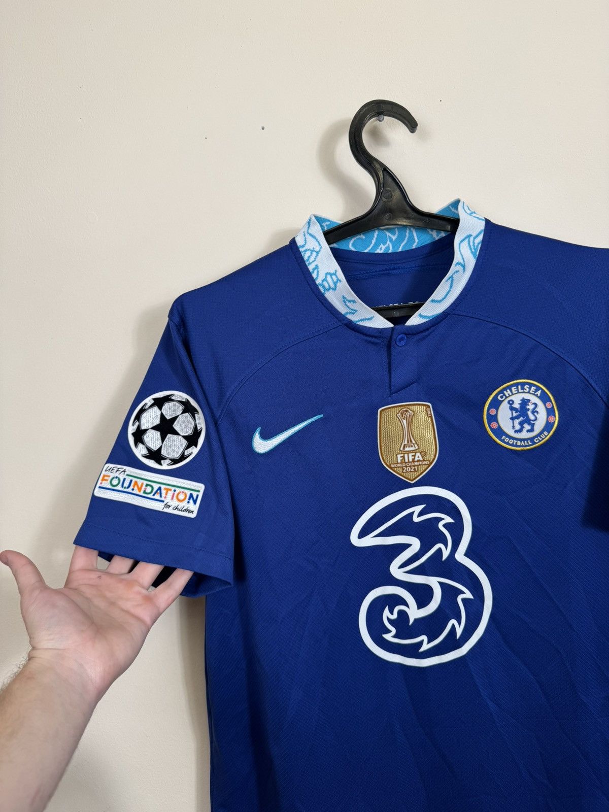 Nike Nike Chelsea Jersey 2022-23 Home L Mens Fifa World Champions Size US L / EU 52-54 / 3 - 6 Thumbnail